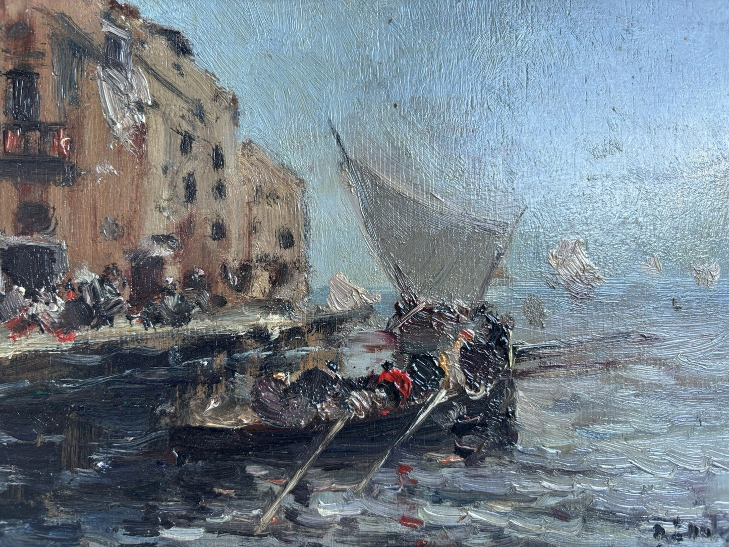Quadro -Marina- Francesco Di Marino dipinto a olio su tavoletta