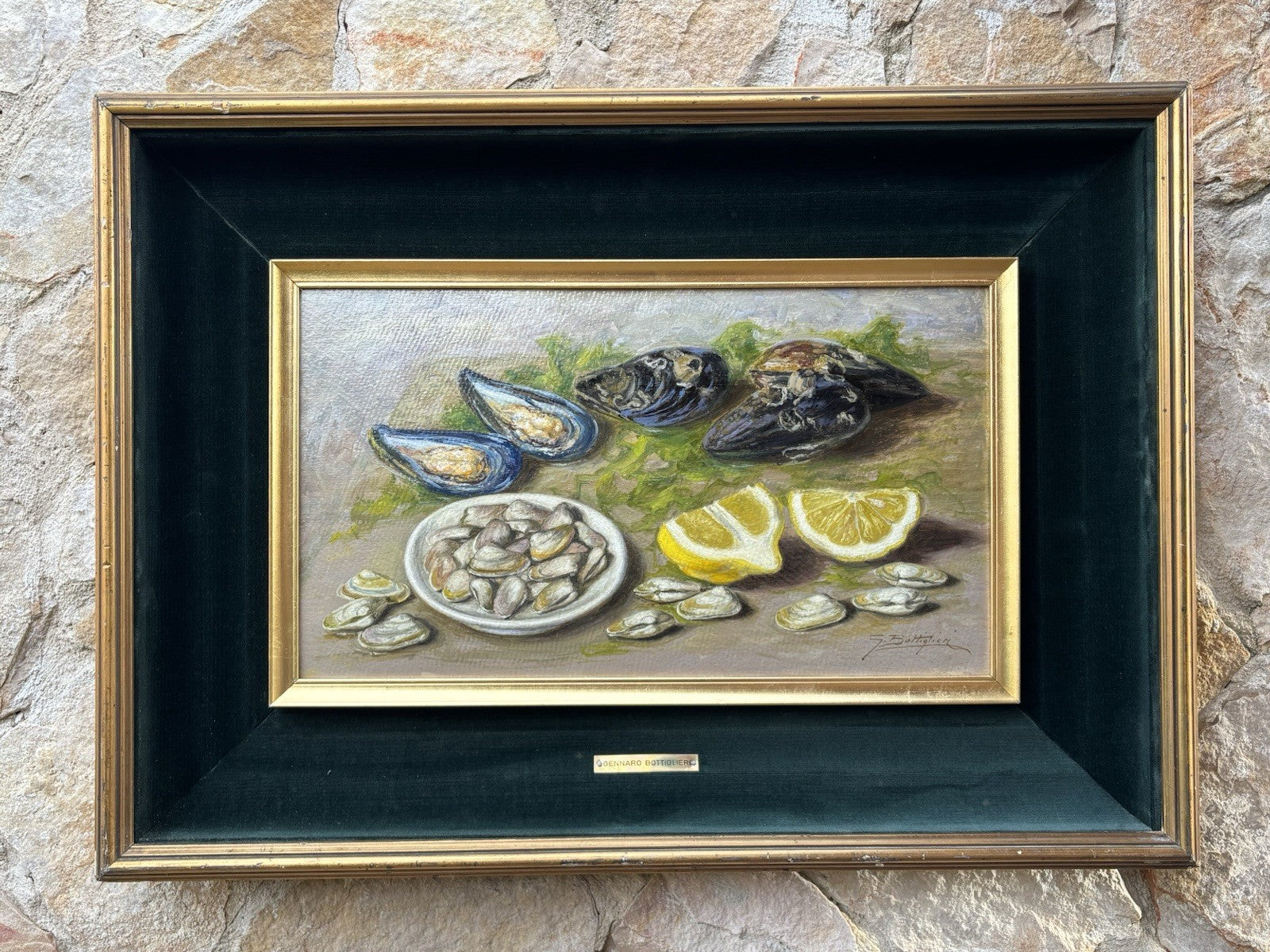 Quadro -Natura Morta- Gennaro Bottiglieri dipinto a olio