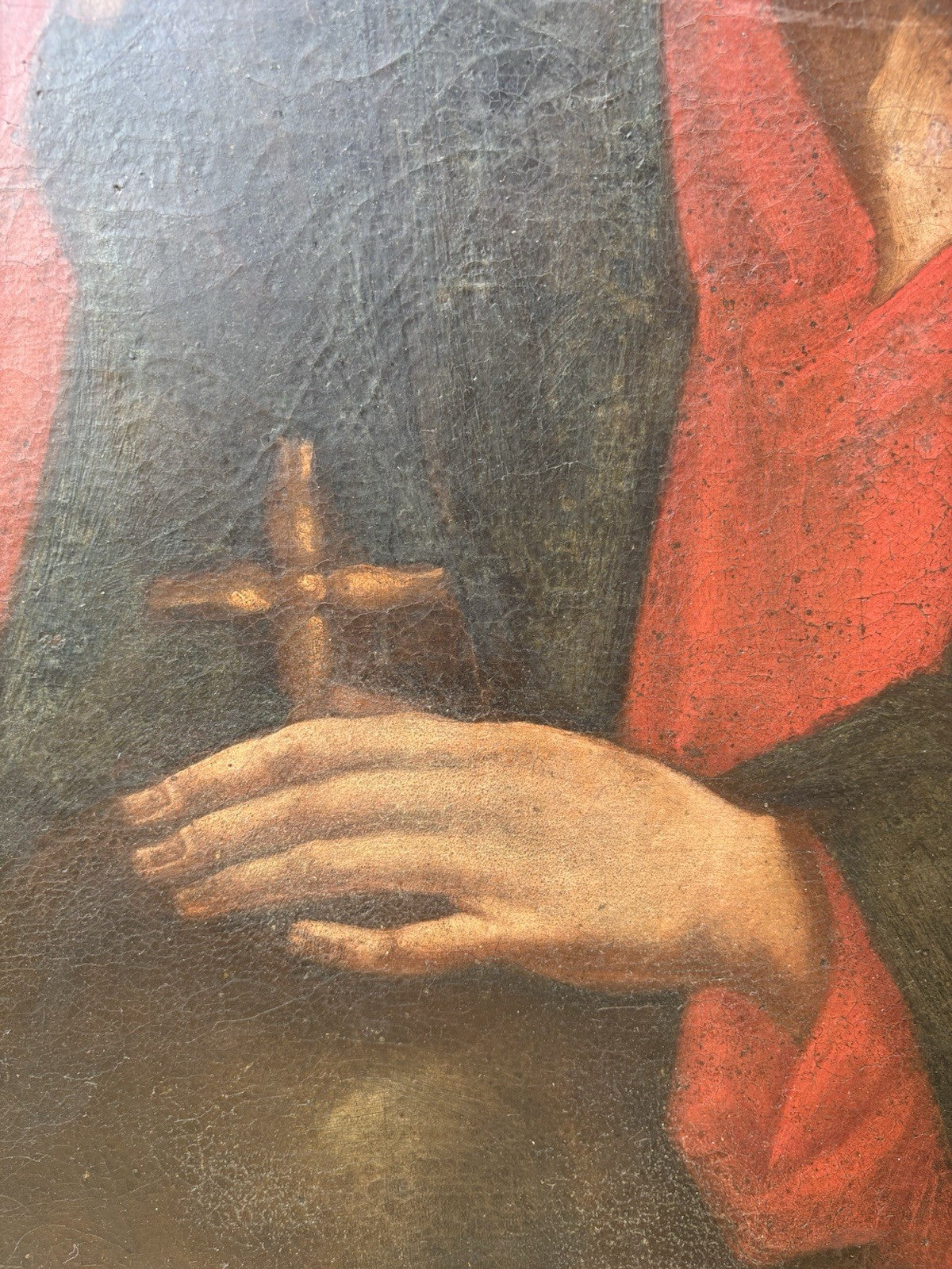 Quadro antico -Gesù- dipinto a olio su tela