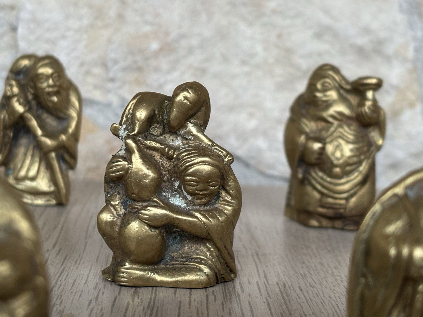 Sculture In Miniatura “ Divinità E Buddha” In Ottone