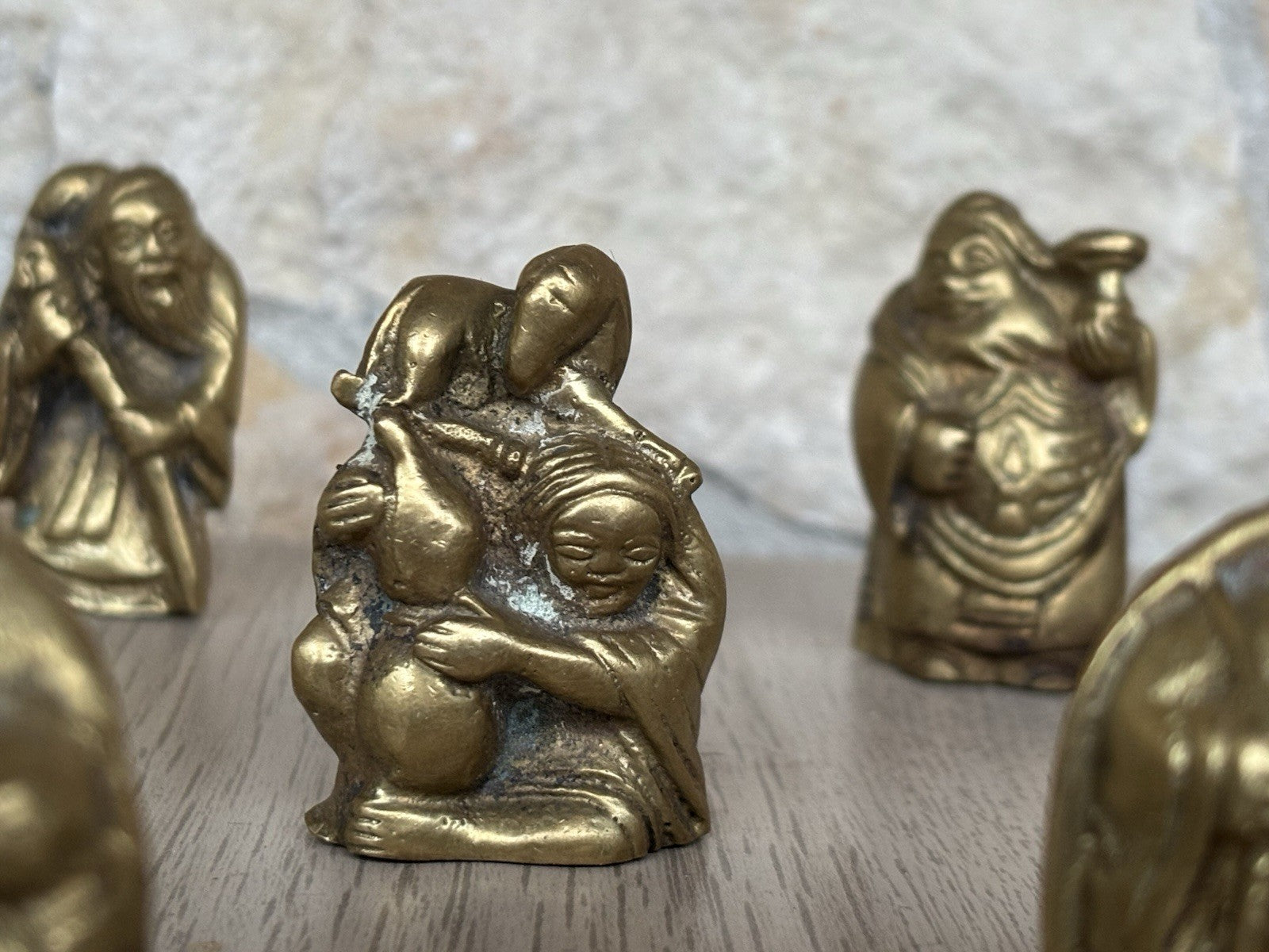 Sculture In Miniatura “ Divinità E Buddha” In Ottone