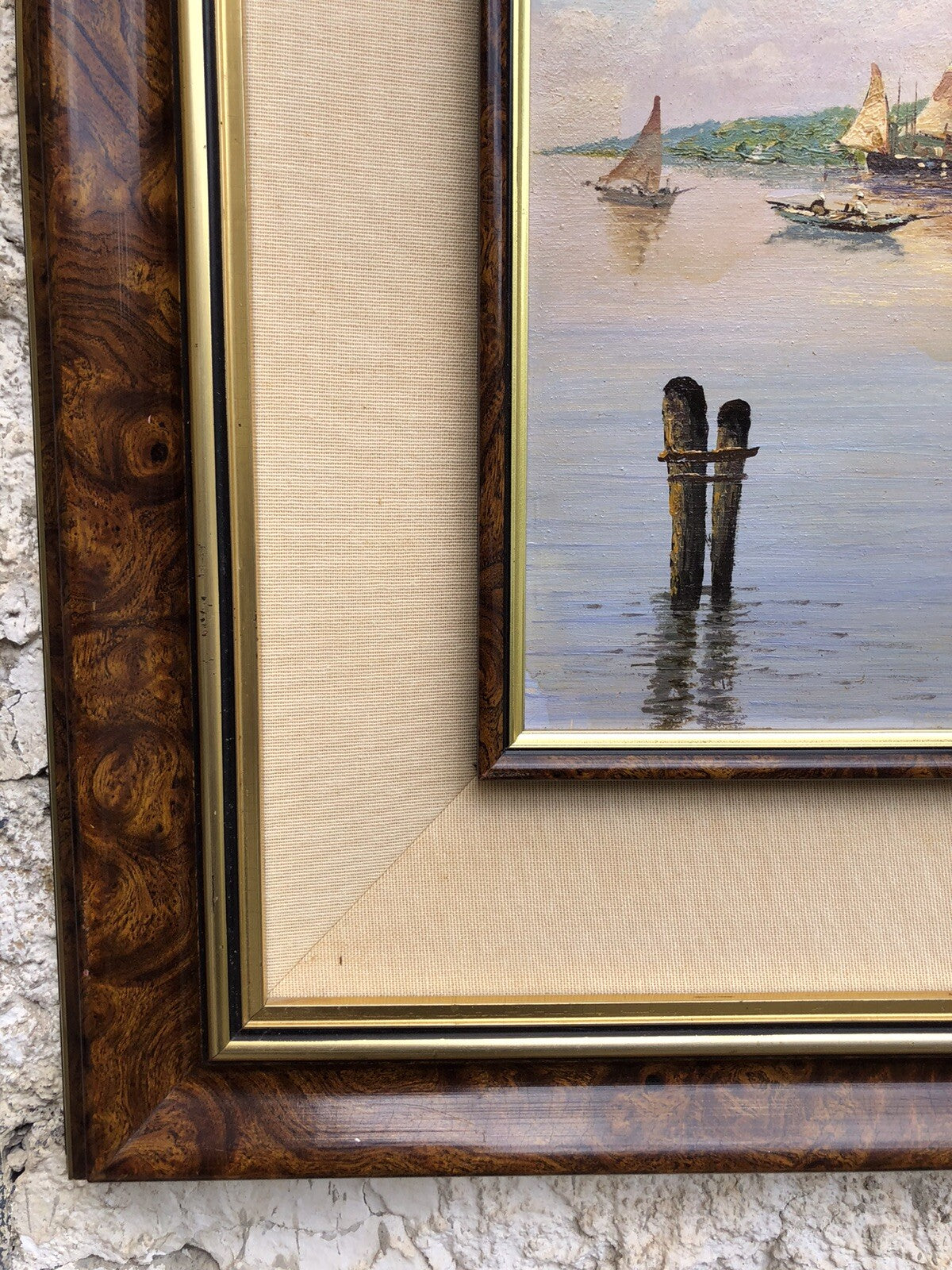 Quadro vintage -Marina- dipinto a olio su tela