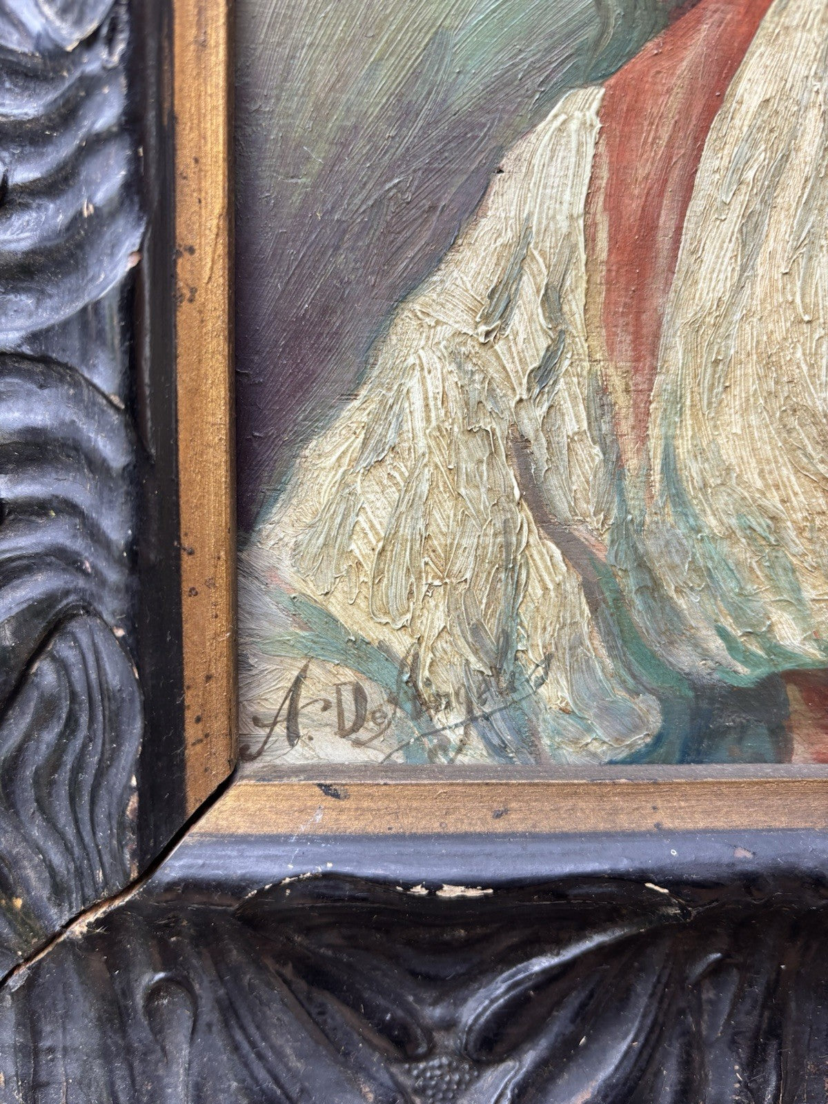 Quadro antico -Figura Di Donna- dipinto a olio