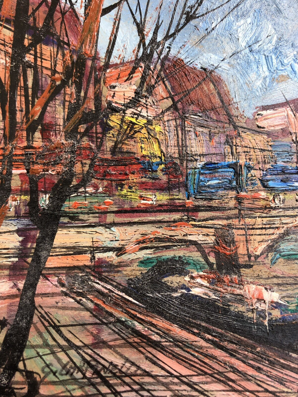 Quadro vintage -Paesaggio- dipinto a olio