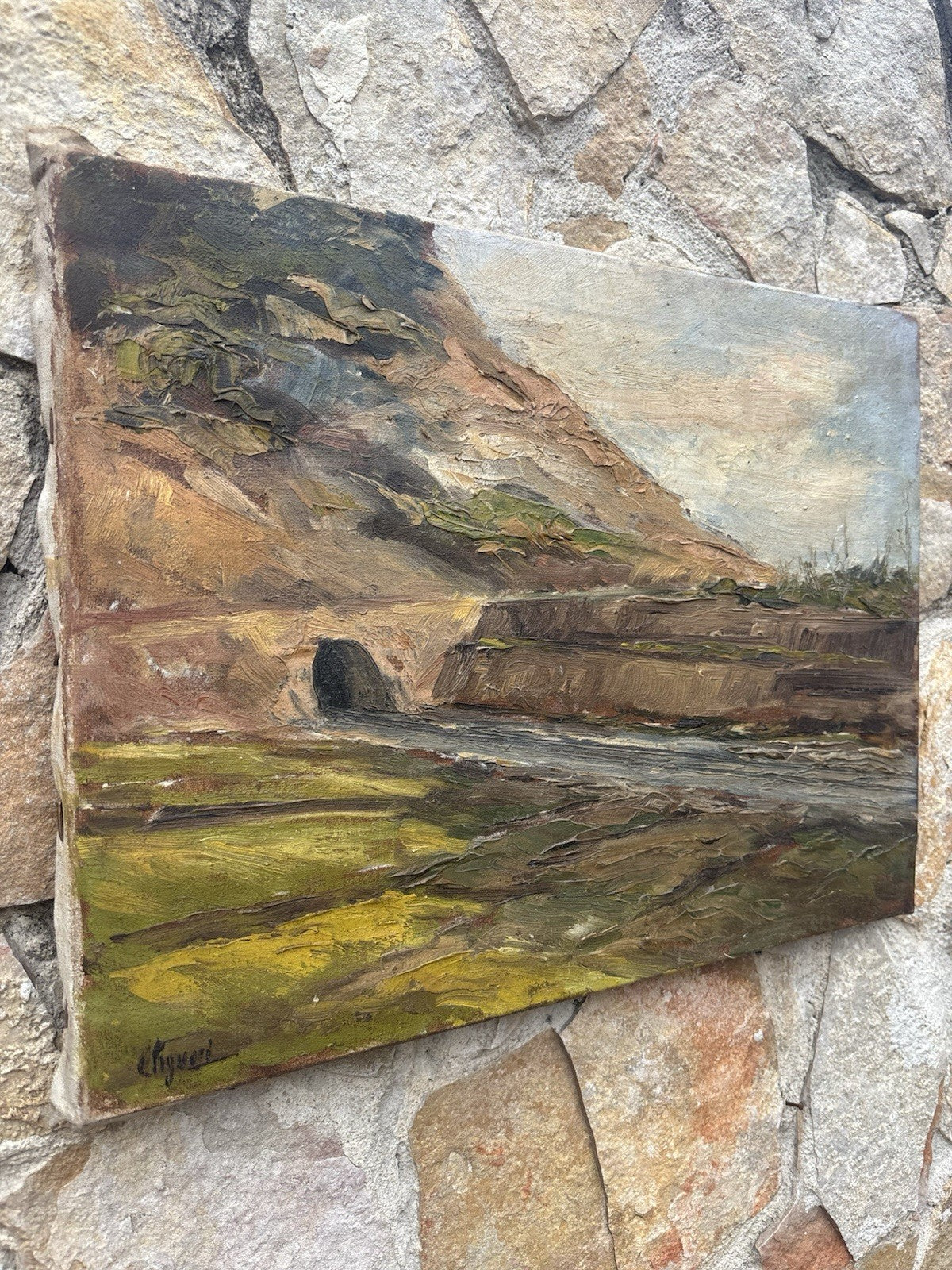 Quadro -Paesaggio-Ermete Liguori-dipinto a olio su tela