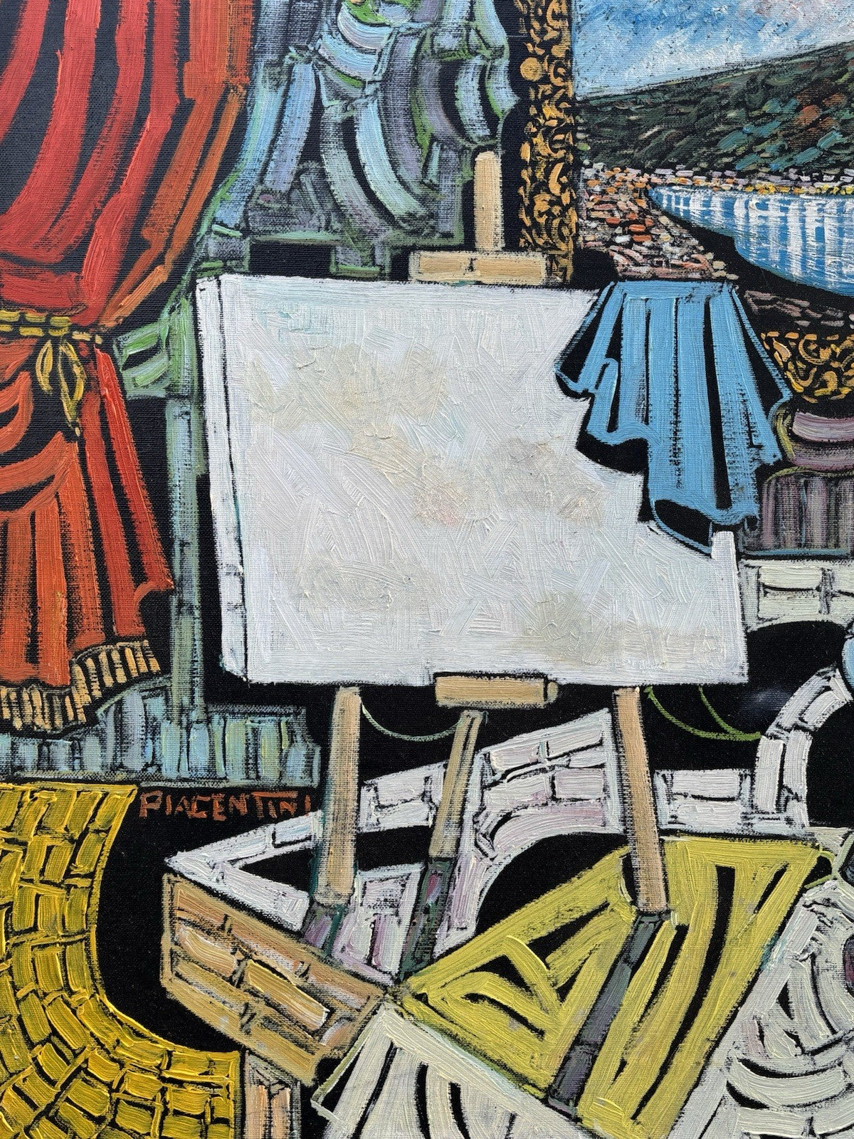 Quadro -Romanticismo- Marcello Piacentini dipinto a olio su tela