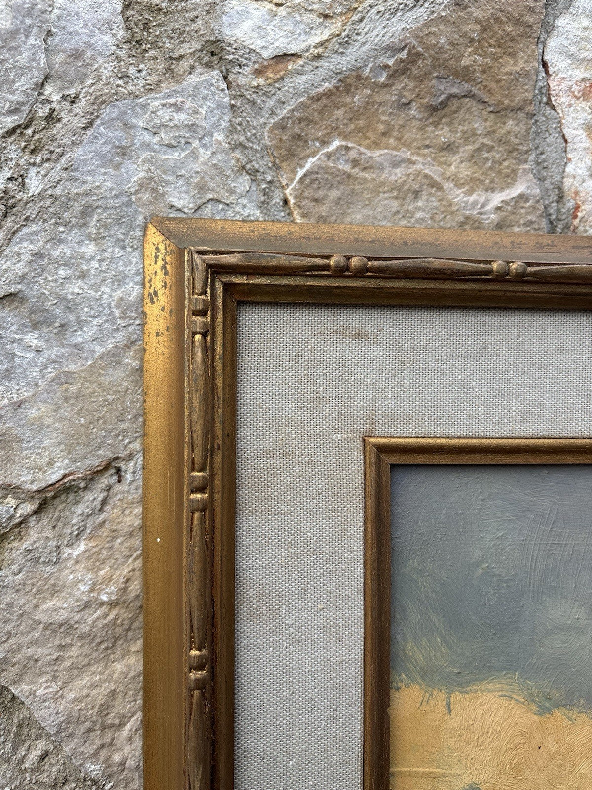 Quadro -Marina Con Pescatore- dipinto a olio