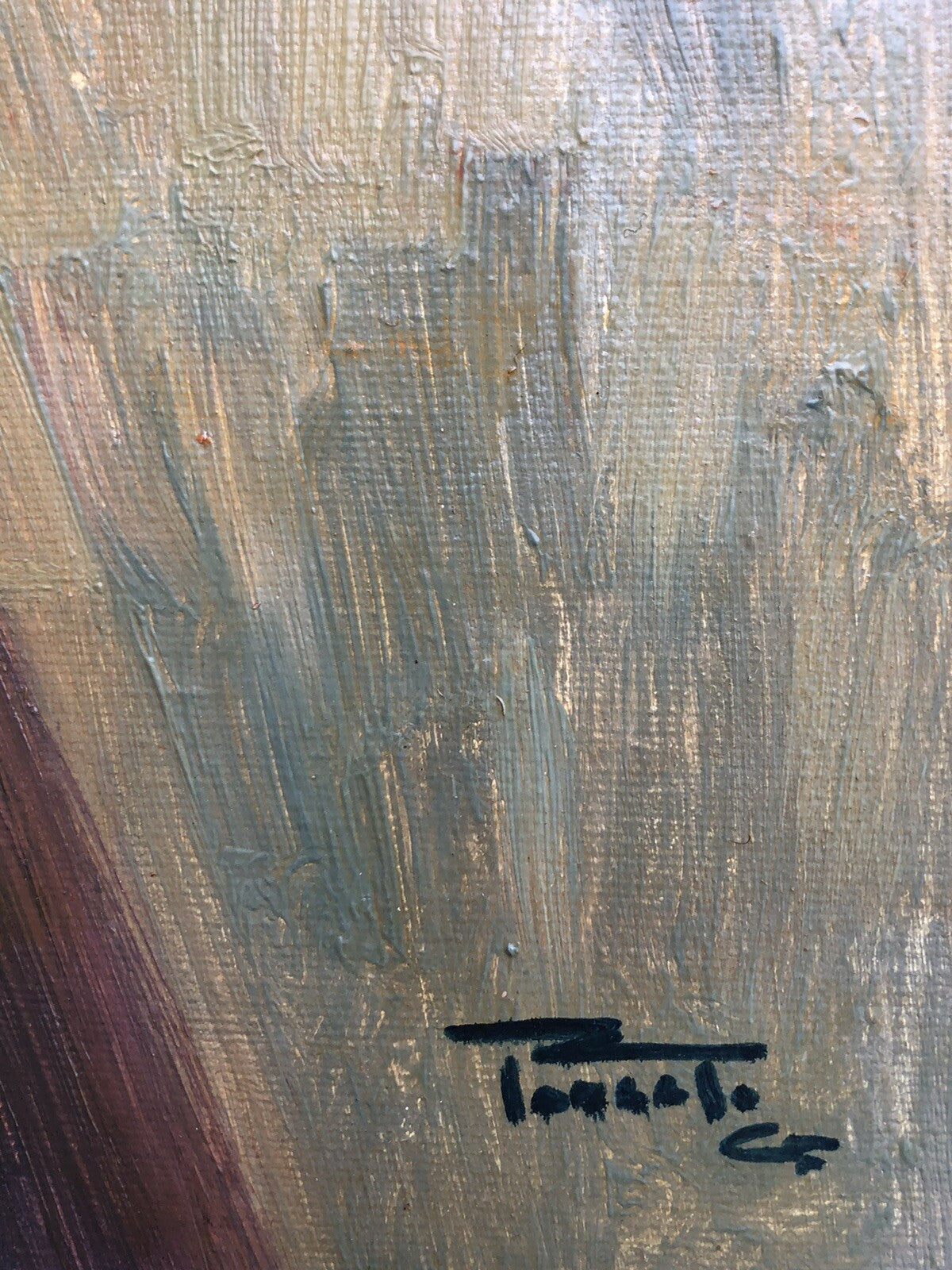 Quadro vintage -Figura Anziano- dipinto a olio su tela
