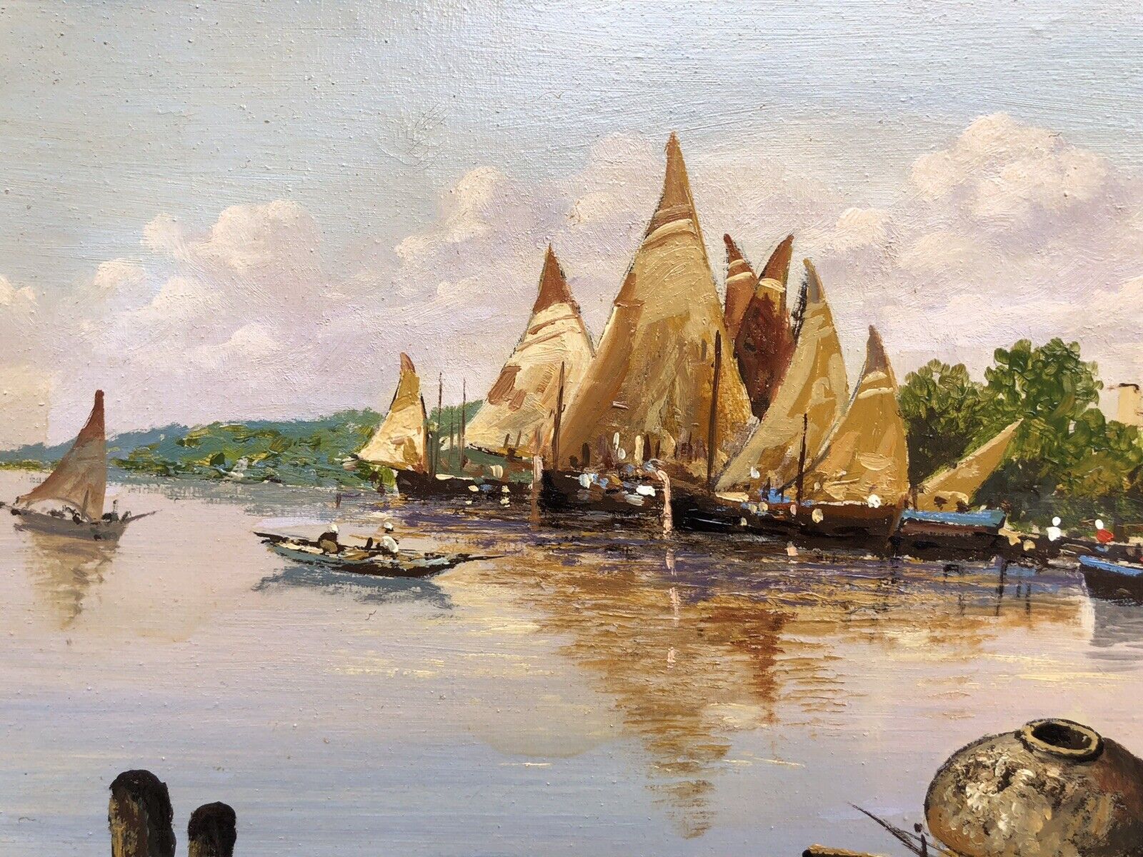 Quadro vintage -Marina- dipinto a olio su tela