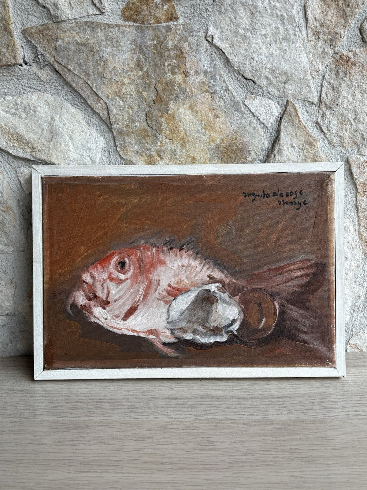 Quadro -Natura Morta- Augusto Orange De Rose dipinto a olio su tela