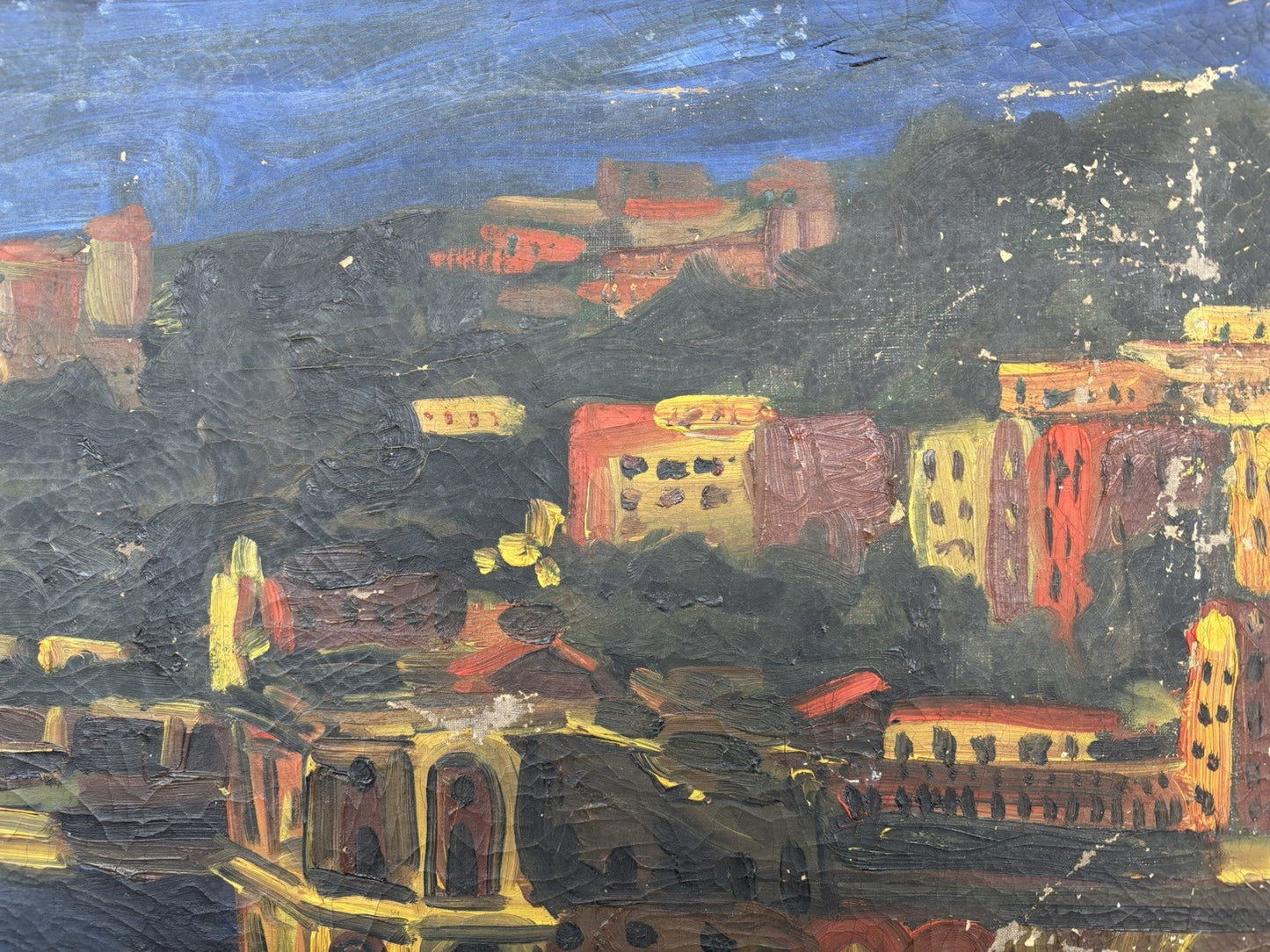 Quadro -Palazzo Donn’Anna- Vincenzo Montefusco dipinto a olio su tela