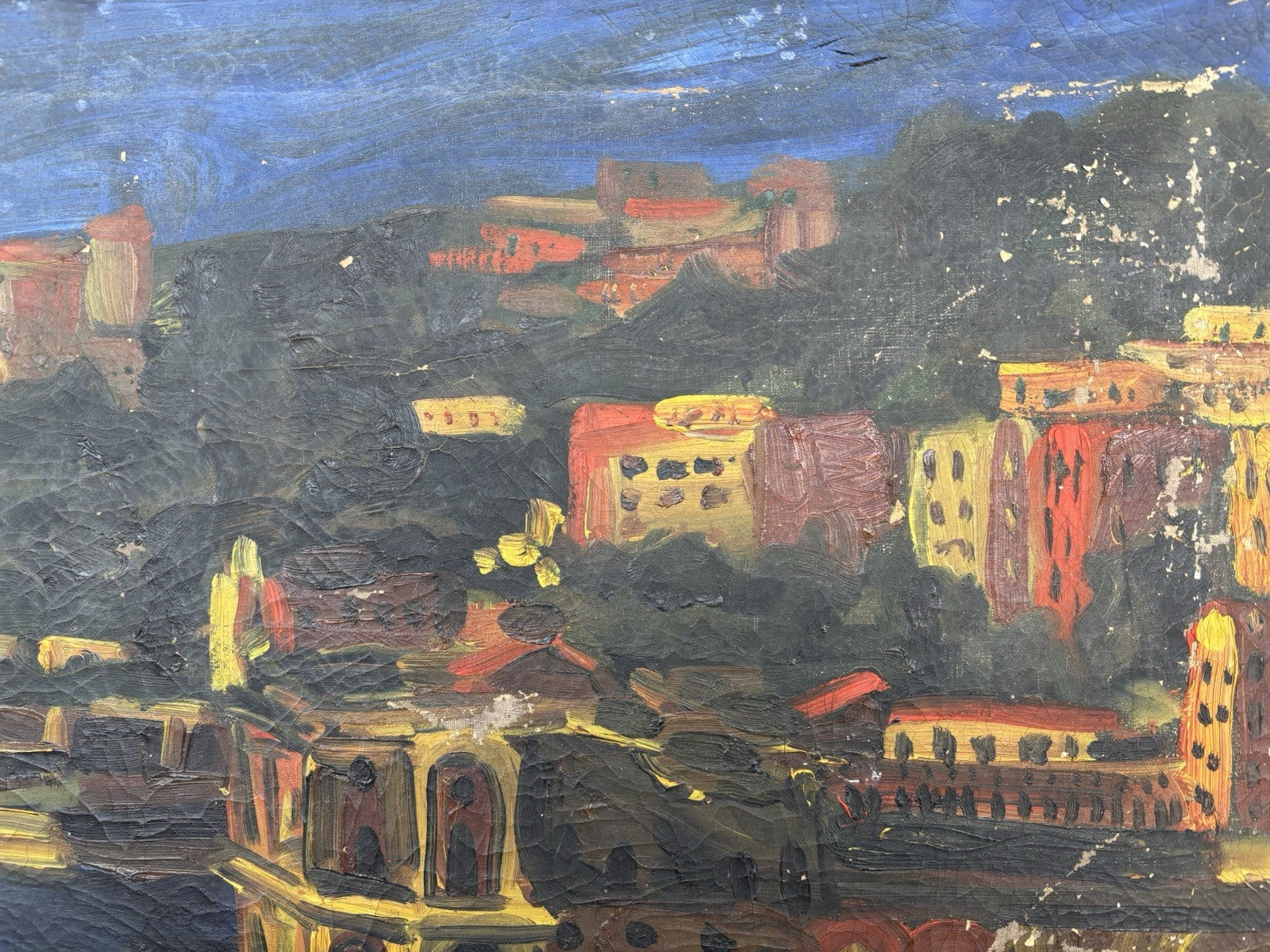 Quadro -Palazzo Donn’Anna- Vincenzo Montefusco dipinto a olio su tela