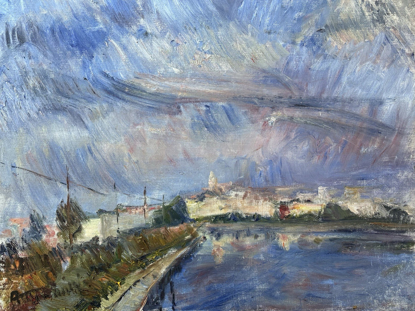 Quadro -Paesaggio- Amerigo Tamburrini dipinto a olio su tela