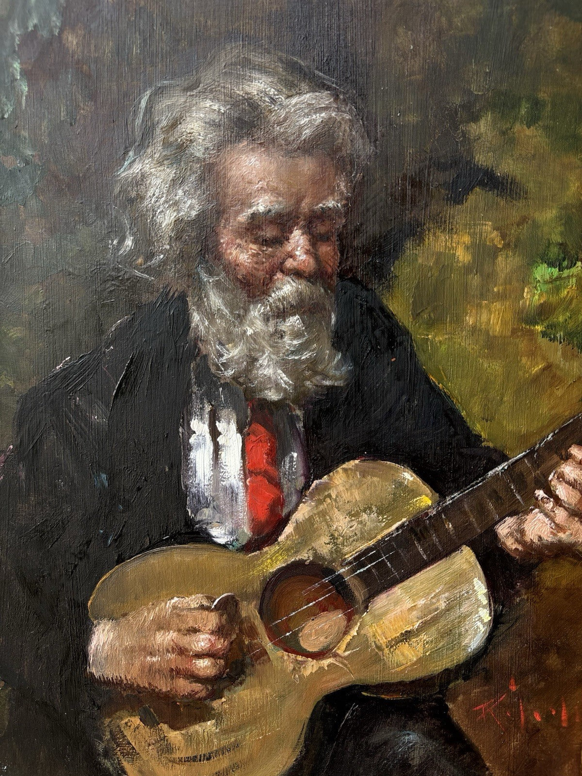Quadro -Chitarrista- Franco Rispoli- dipinto a olio