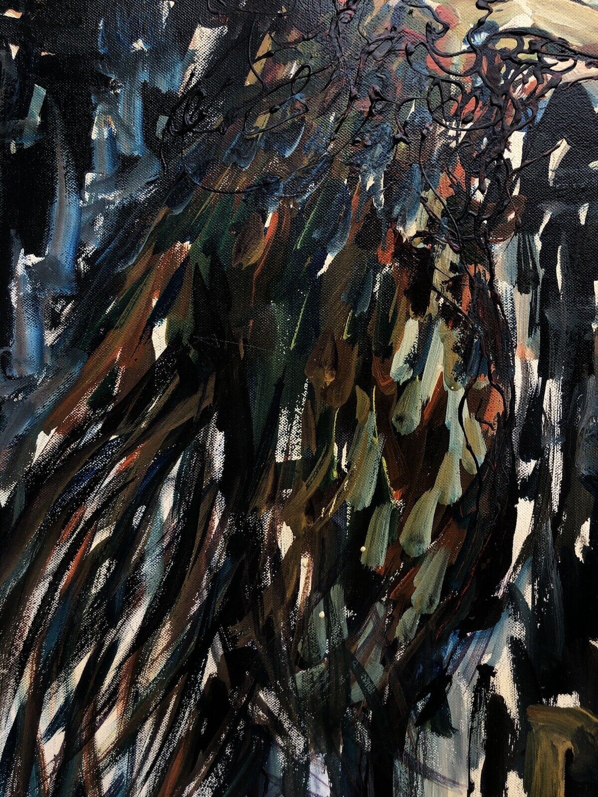 Quadro vintage -Gallo- dipinto a olio su tela