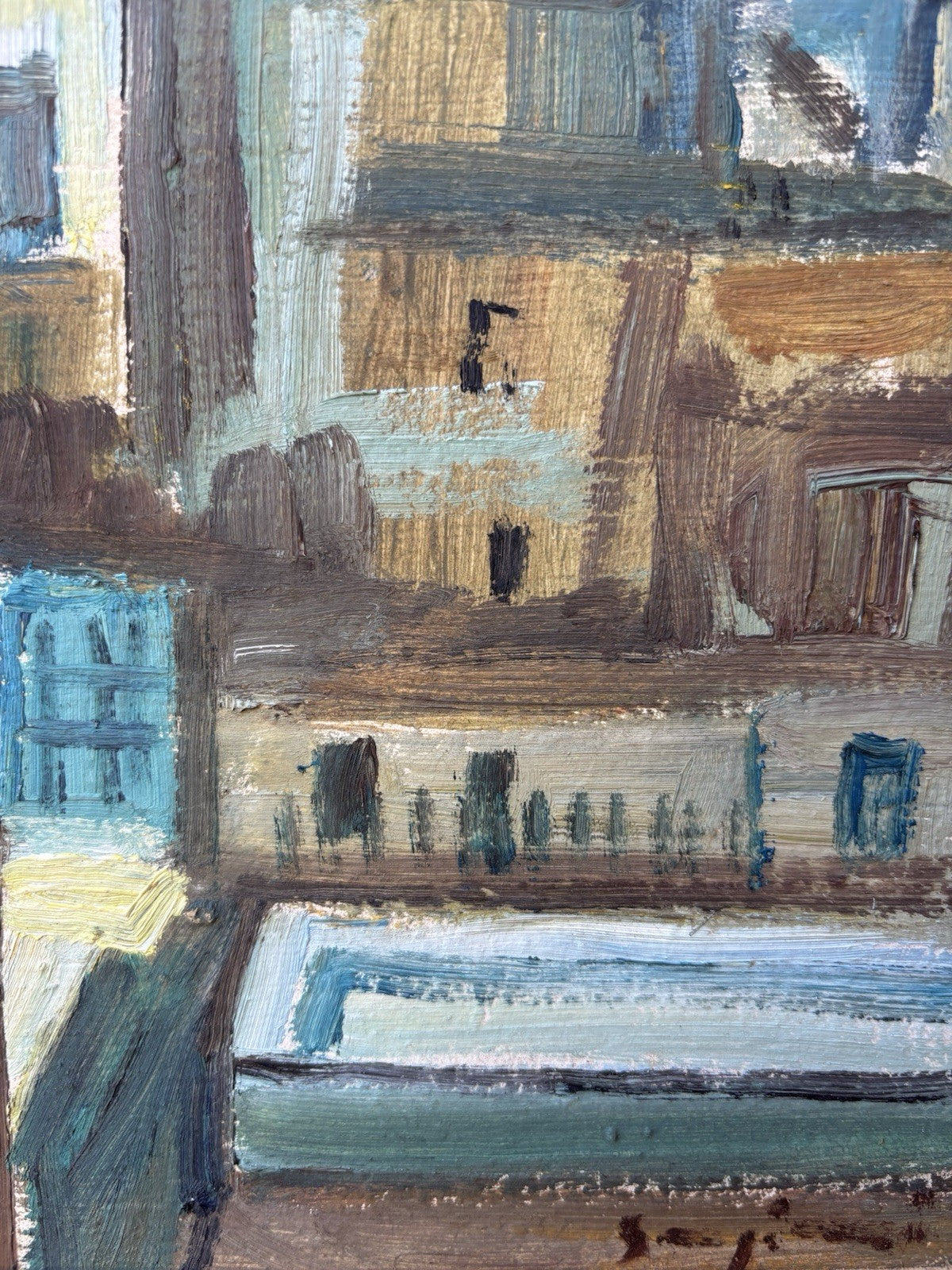 Quadro -Case- Mario Sangiovanni dipinto a olio