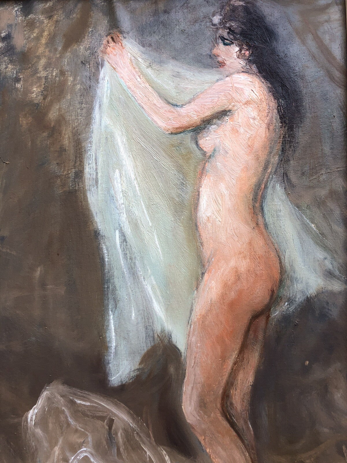 Quadro vintage -Nudo Artistico-dipinto a olio su tela