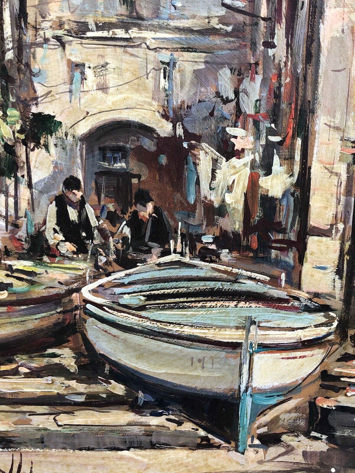 Piatto Vintage Dipinto A Olio Su Terracotta