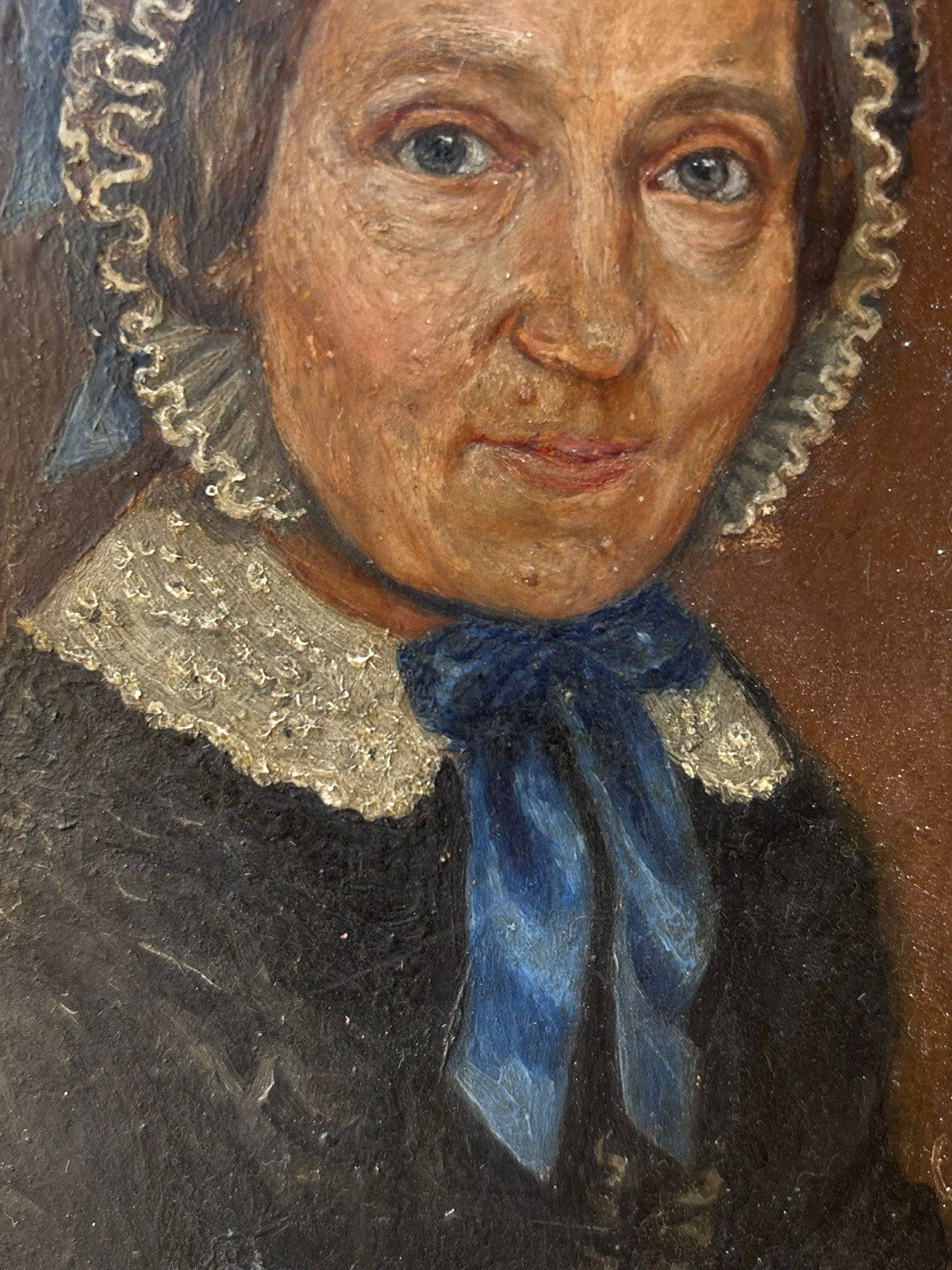 Quadro antico -Figura Di Donna Anziana- dipinto a olio