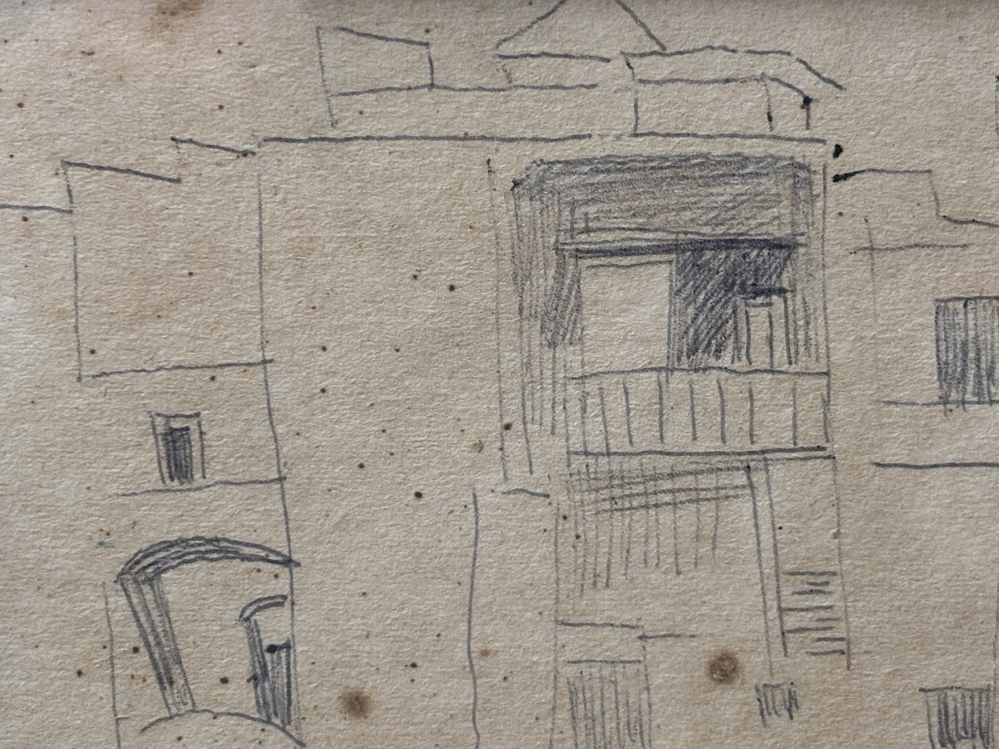 Quadro -Pozzuoli- Mario Sangiovanni disegno a matita su carta