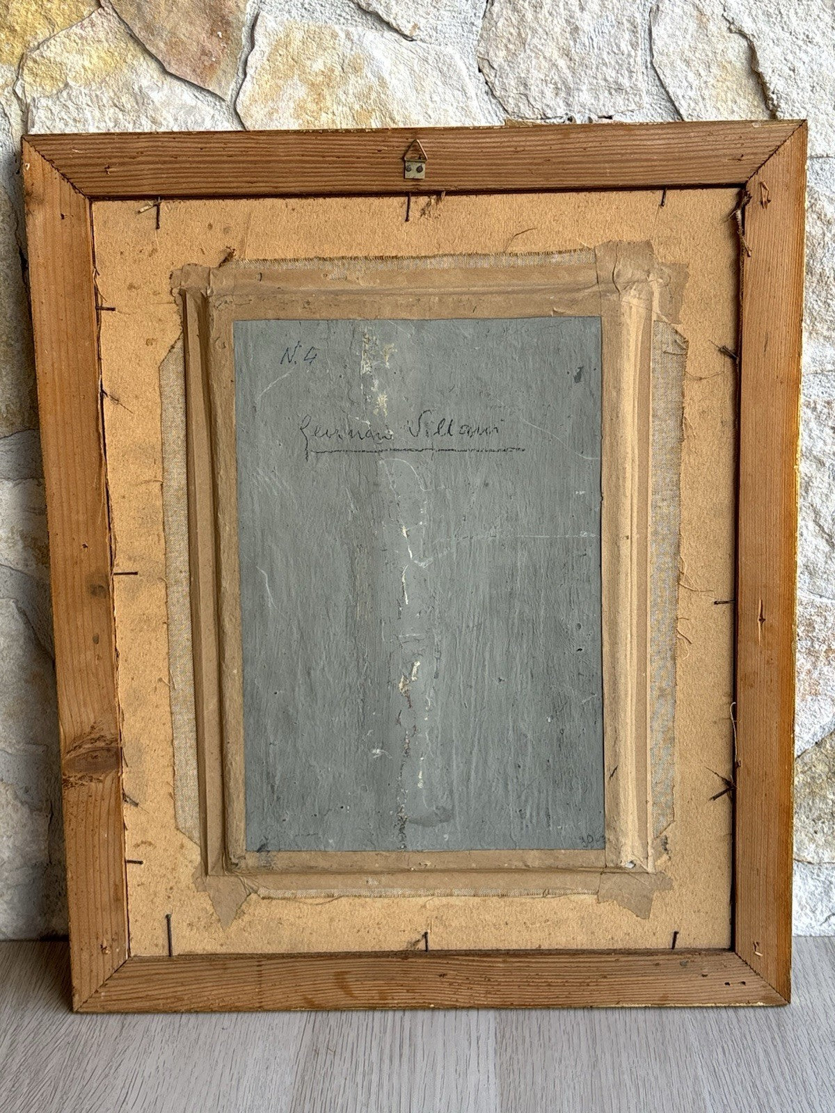 Quadro antico -Paesaggio- Gennaro Villani dipinto a olio su tavoletta