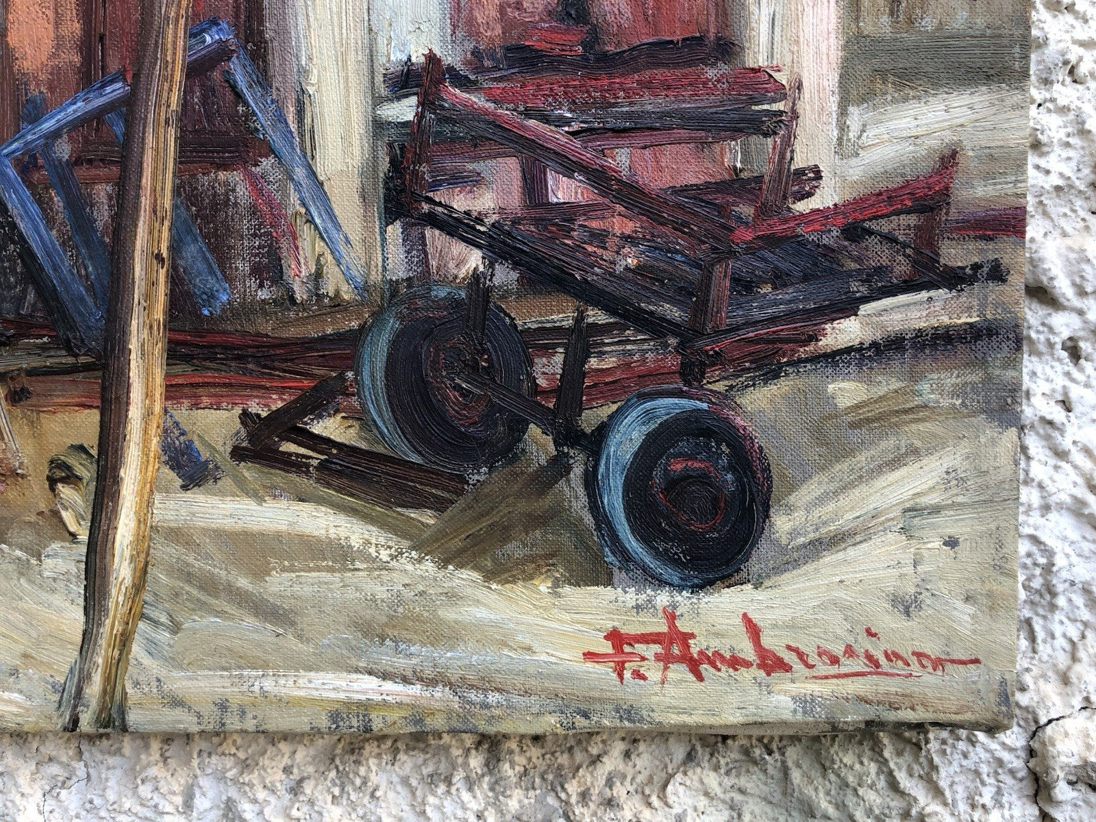 Quadro -Casolare- dipinto a olio su tela