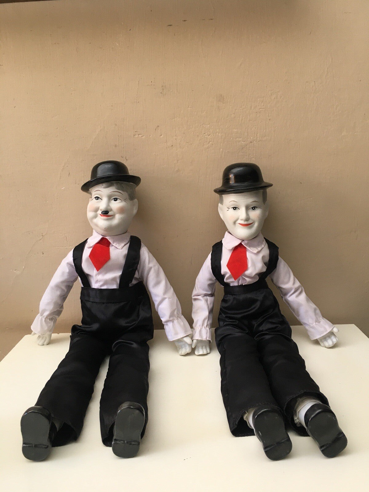 Bambole da collezione Stanlio e Ollio vintage