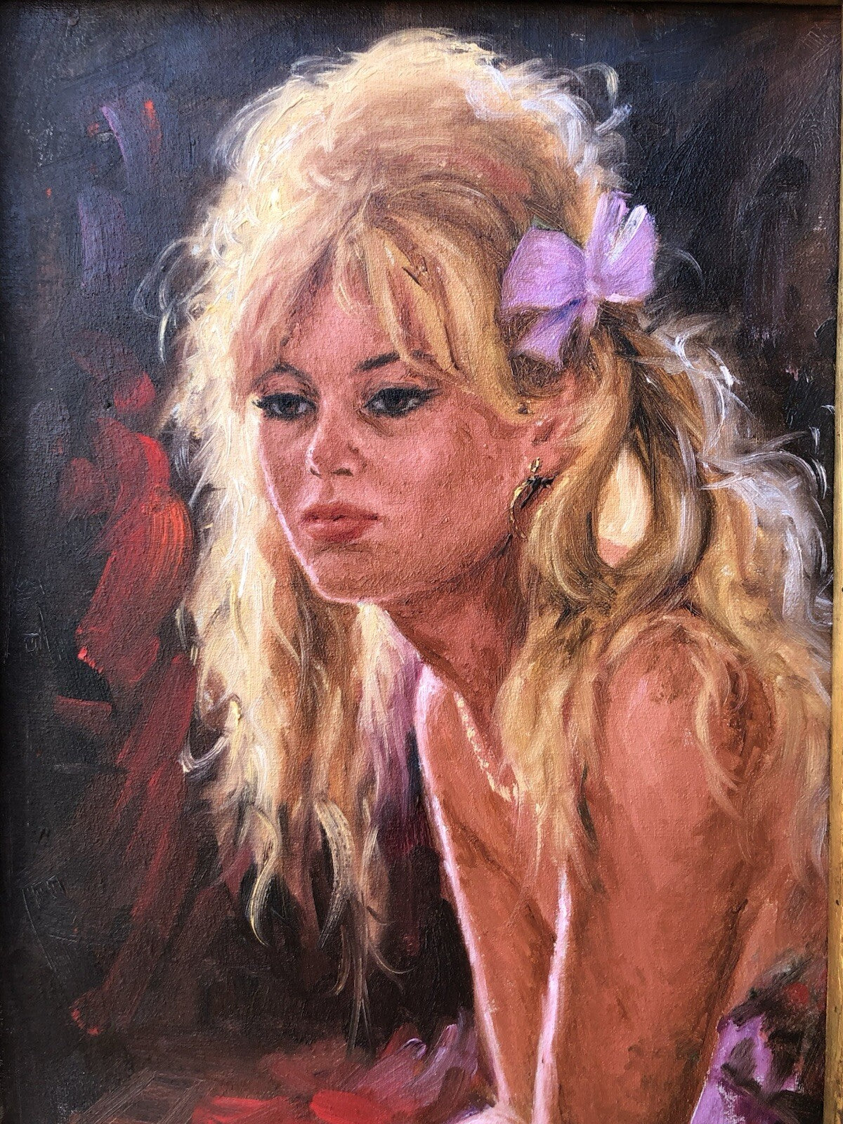 Quadro -Figura Di Donna- dipinto a olio su tela