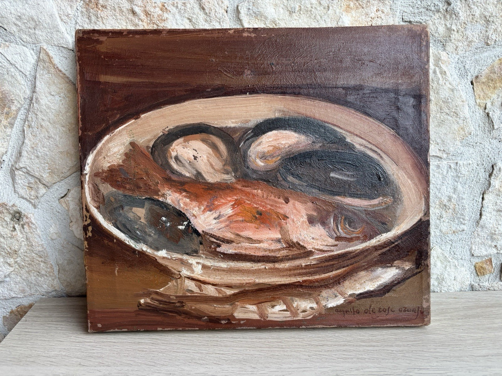 Quadro -Natura Morta- Augusto Orange De Rose- dipinto a olio su tela