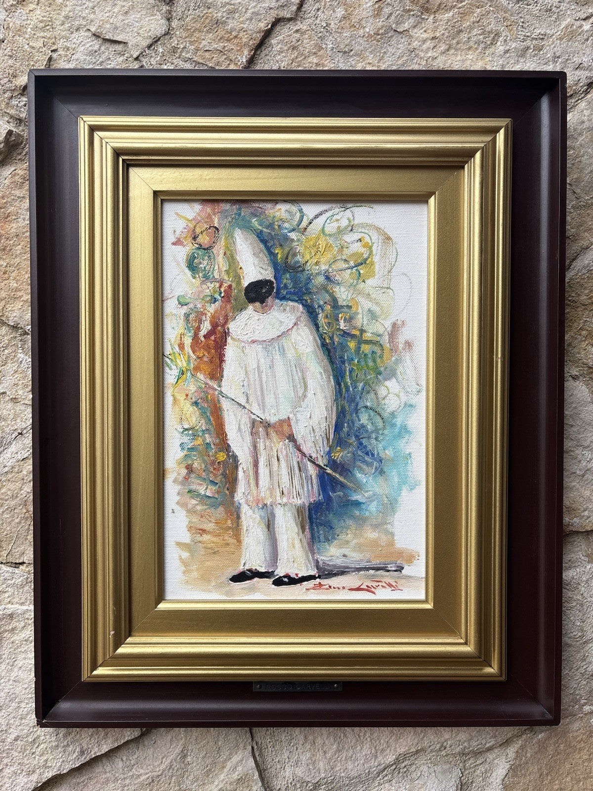 Quadro -Pulcinella- Rocco Carvelli- dipinto a olio su tela