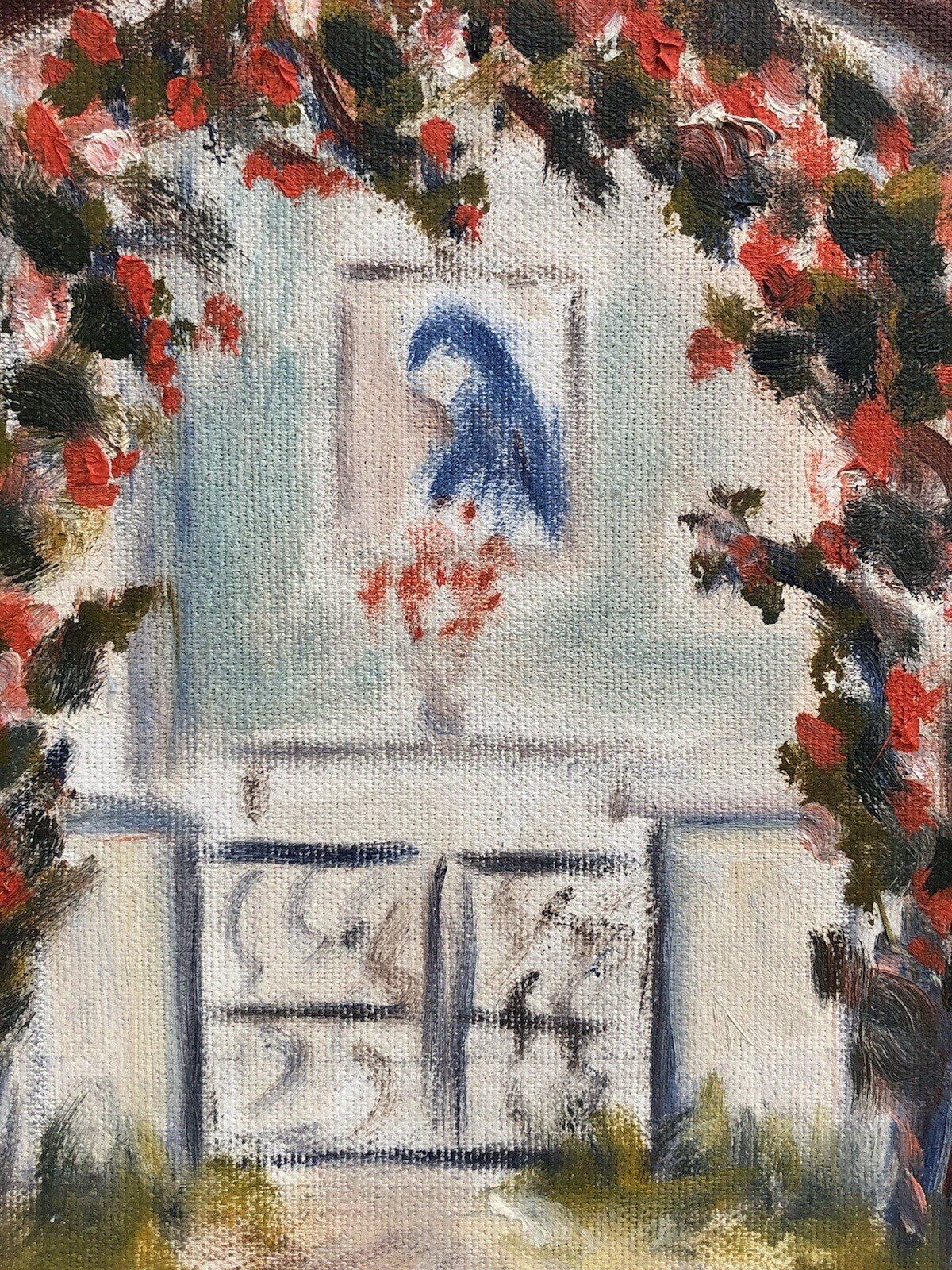Quadro vintage -Cappellina- dipinto a olio su tela