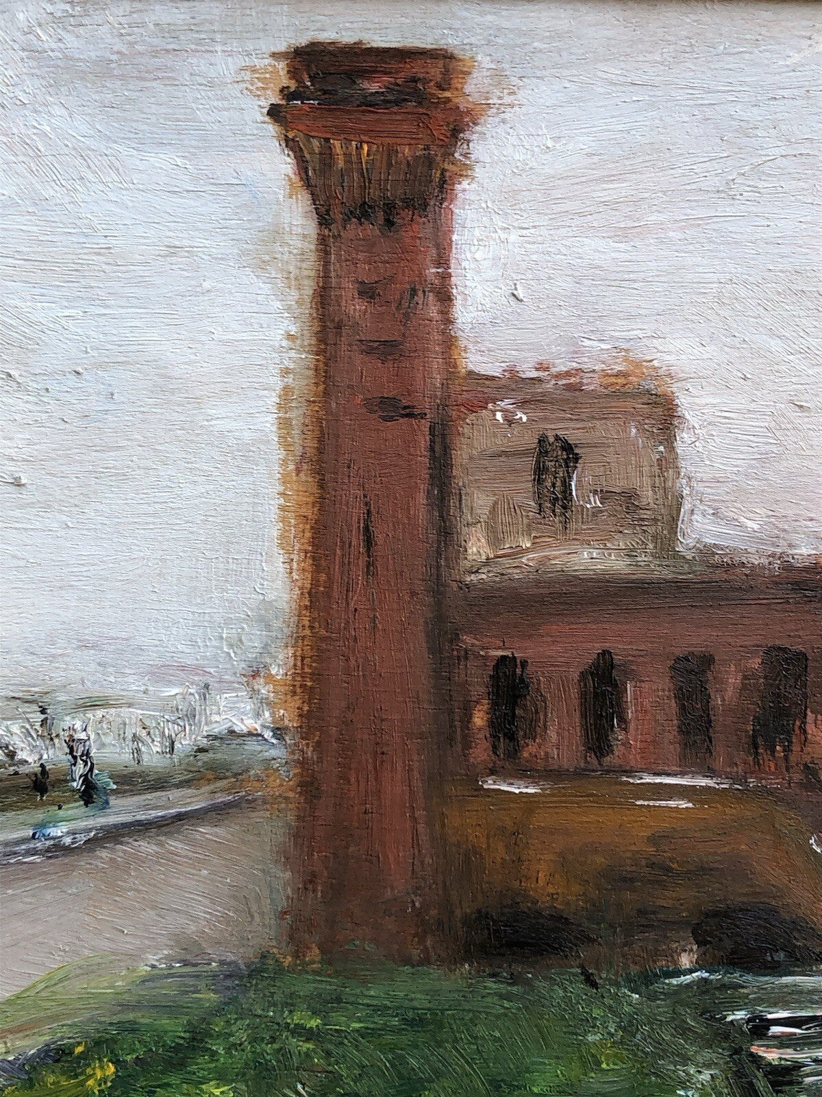 Quadro vintage -Parco Della Cittadella, Pisa- dipinto a olio su tavoletta