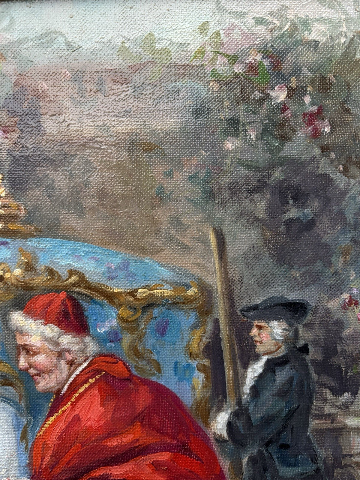 Quadro -Figure Di Nobili- Roberto Cajati dipinto a olio su tela