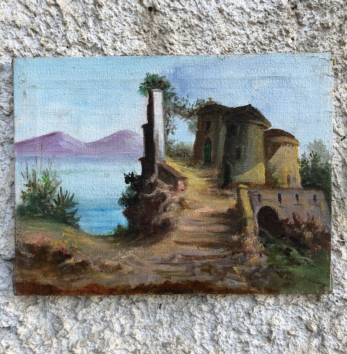 Quadro vintage -Paesaggio- dipinto a olio su tela