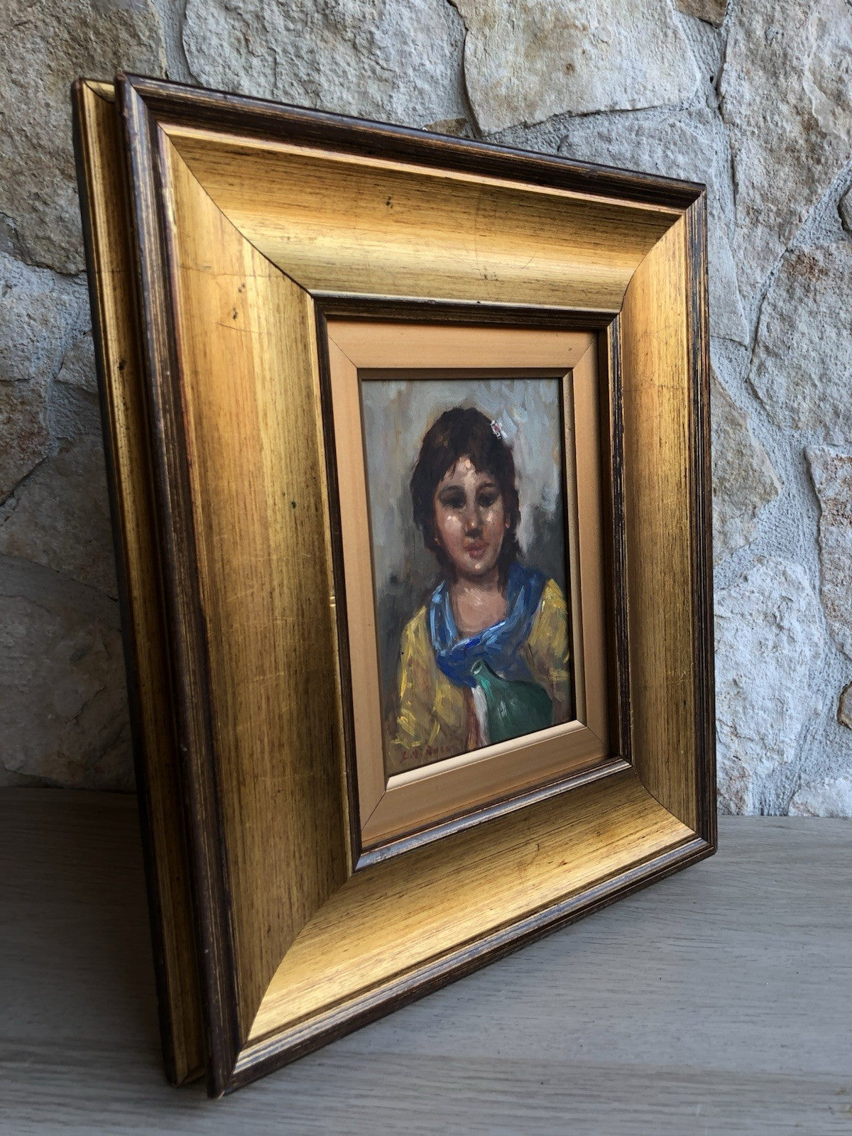 Quadro -Figura Di Donna- dipinto a olio su tavoletta
