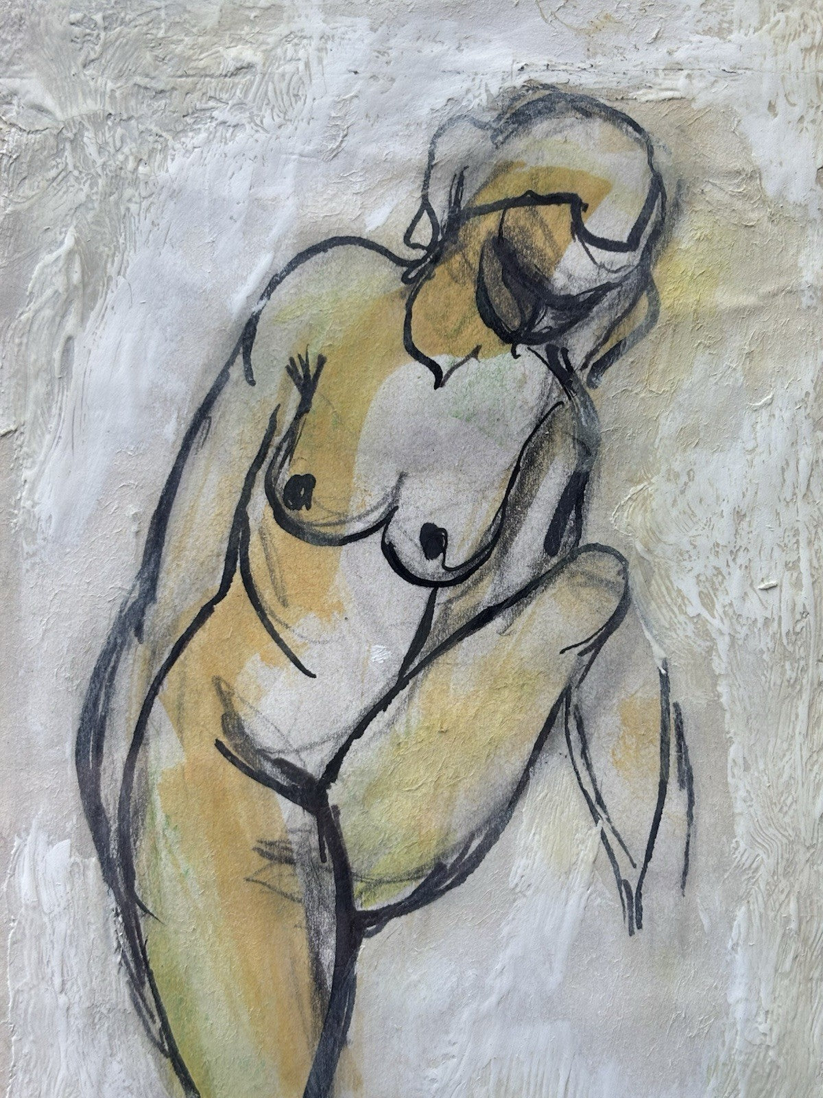 Quadro -Nudi Di Donna- Fienga realizzati a tecnica mista su carta