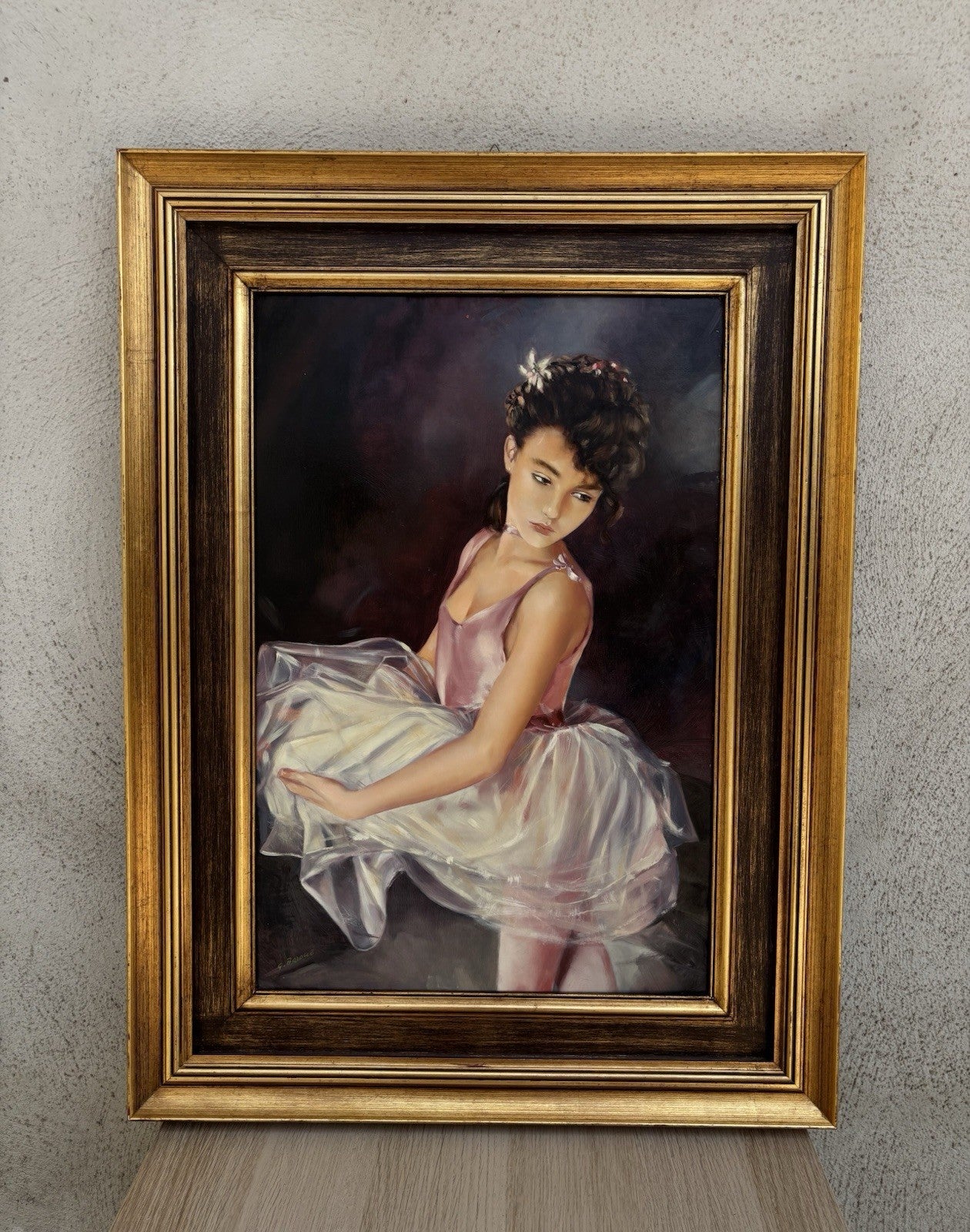 Quadro -Ballerina- Gigi Barone dipinto a olio su tavola