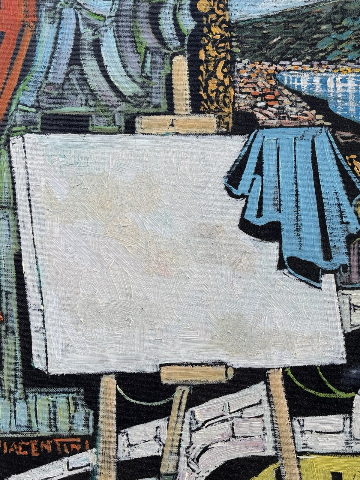 Quadro -Romanticismo- Marcello Piacentini dipinto a olio su tela