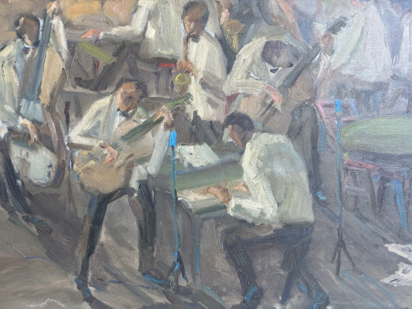 Quadro -Musicisti- Michele D’Aniello dipinto a olio su tela