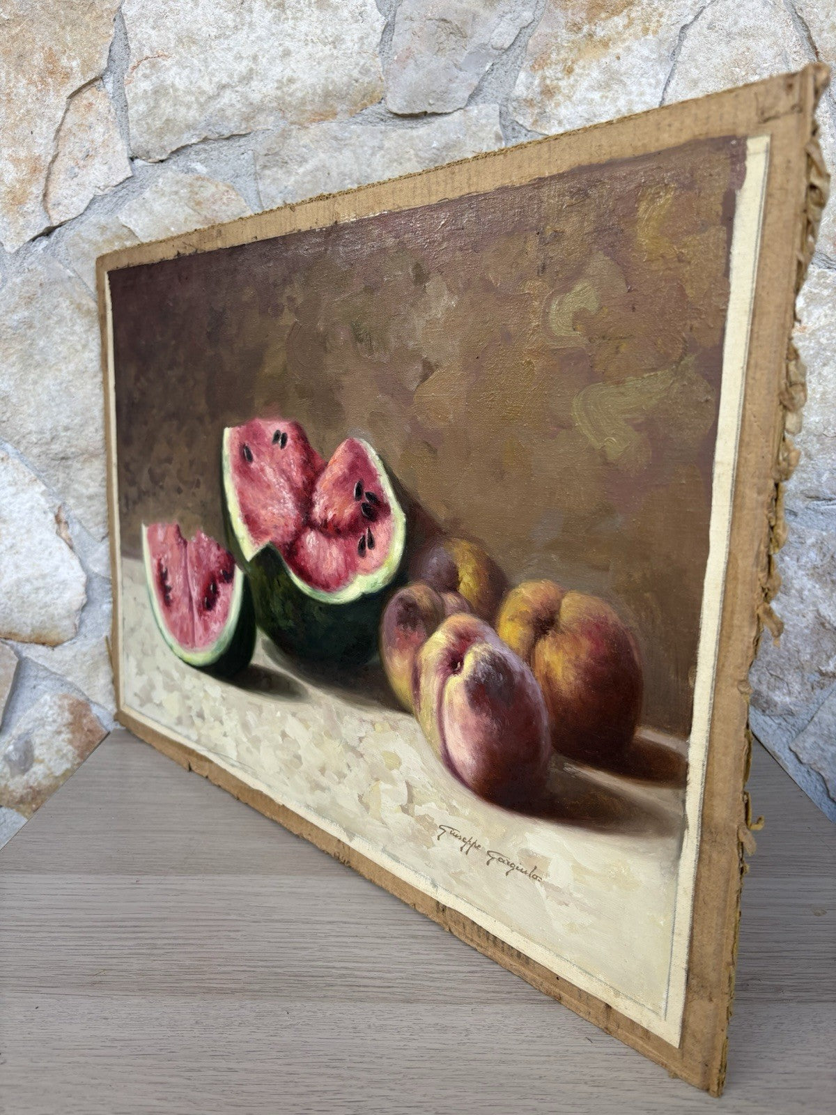 Quadro -Natura Morta- Giuseppe Gargiulo dipinto a olio su tela
