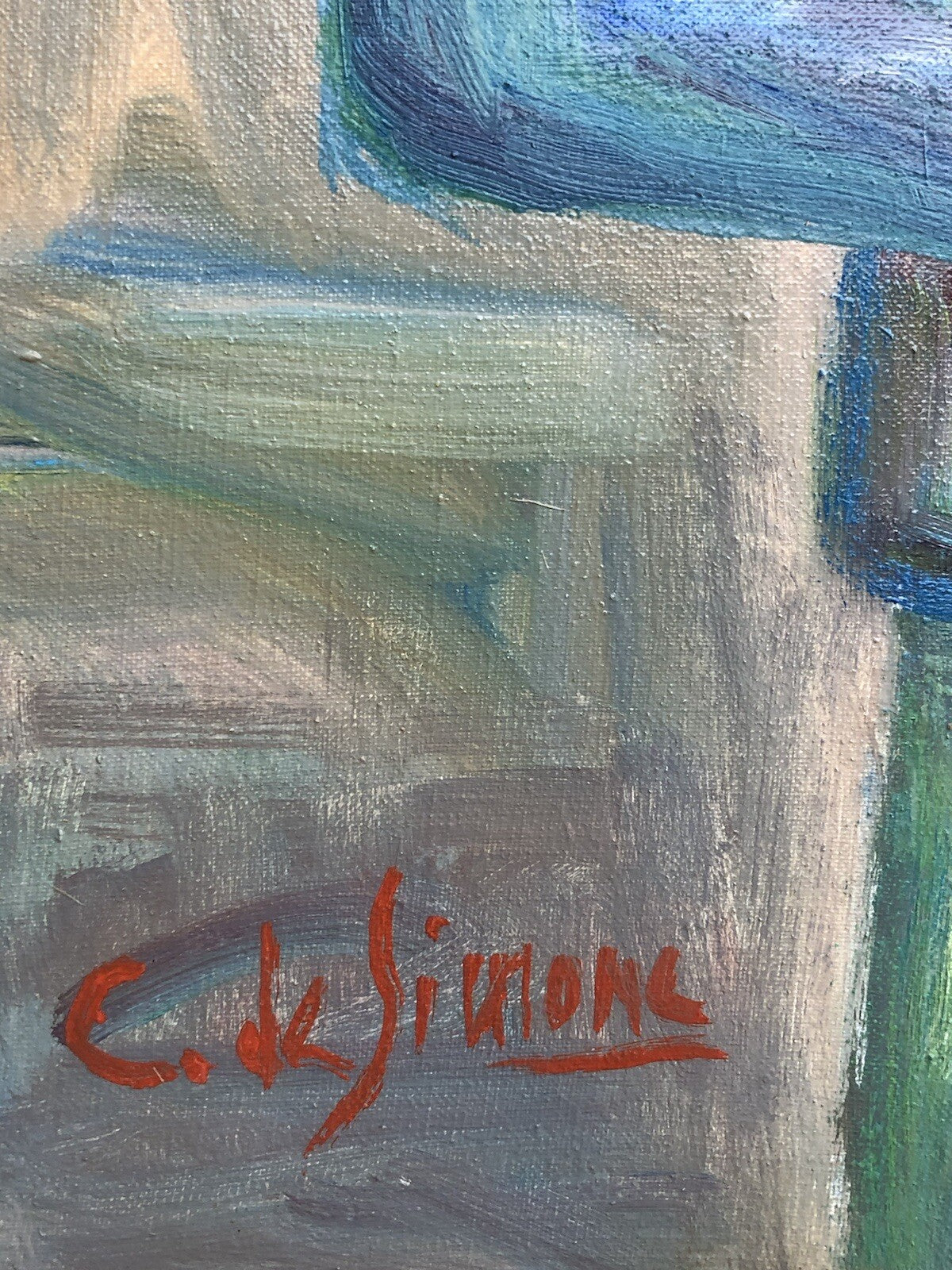 Quadro vintage -Il Pittore- dipinto a olio su tela
