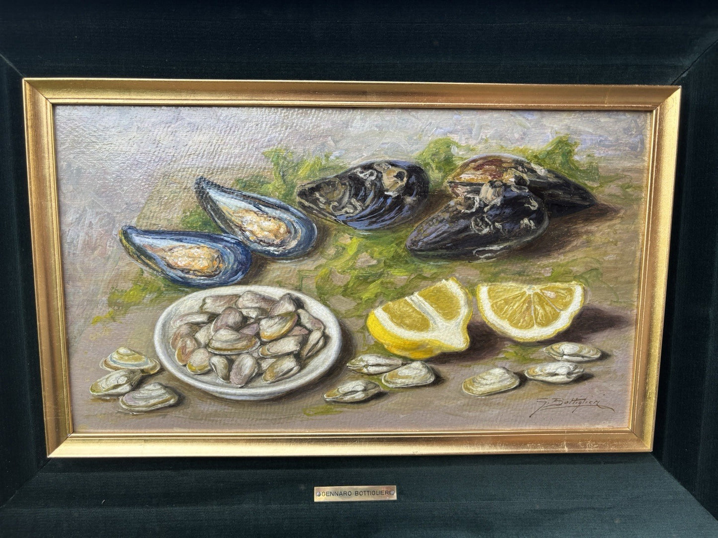 Quadro -Natura Morta- Gennaro Bottiglieri dipinto a olio