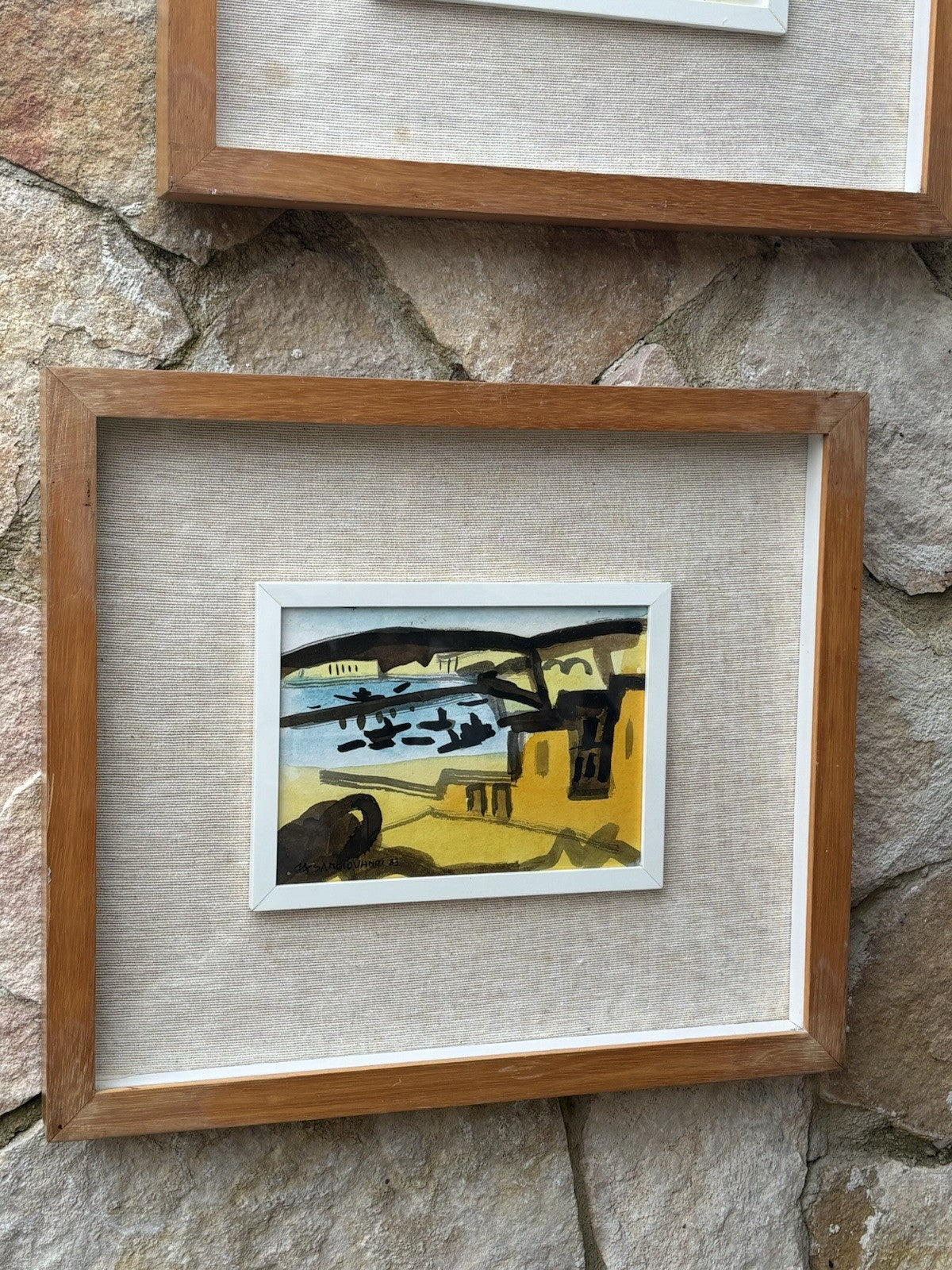 Coppia di quadri -Marine- Mario Sangiovanni tecnica mista su carta