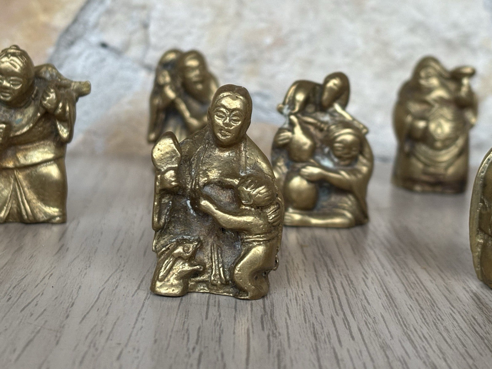 Sculture In Miniatura “ Divinità E Buddha” In Ottone