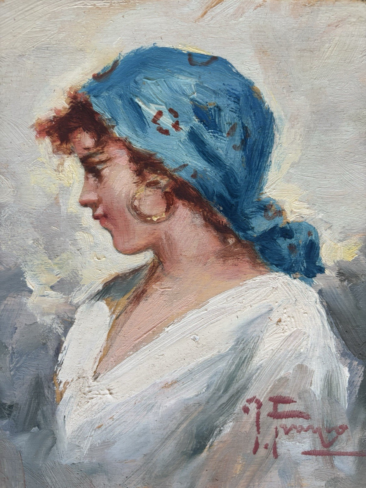 Coppia quadri -Figure- Francesco Pecoraro dipinti a olio