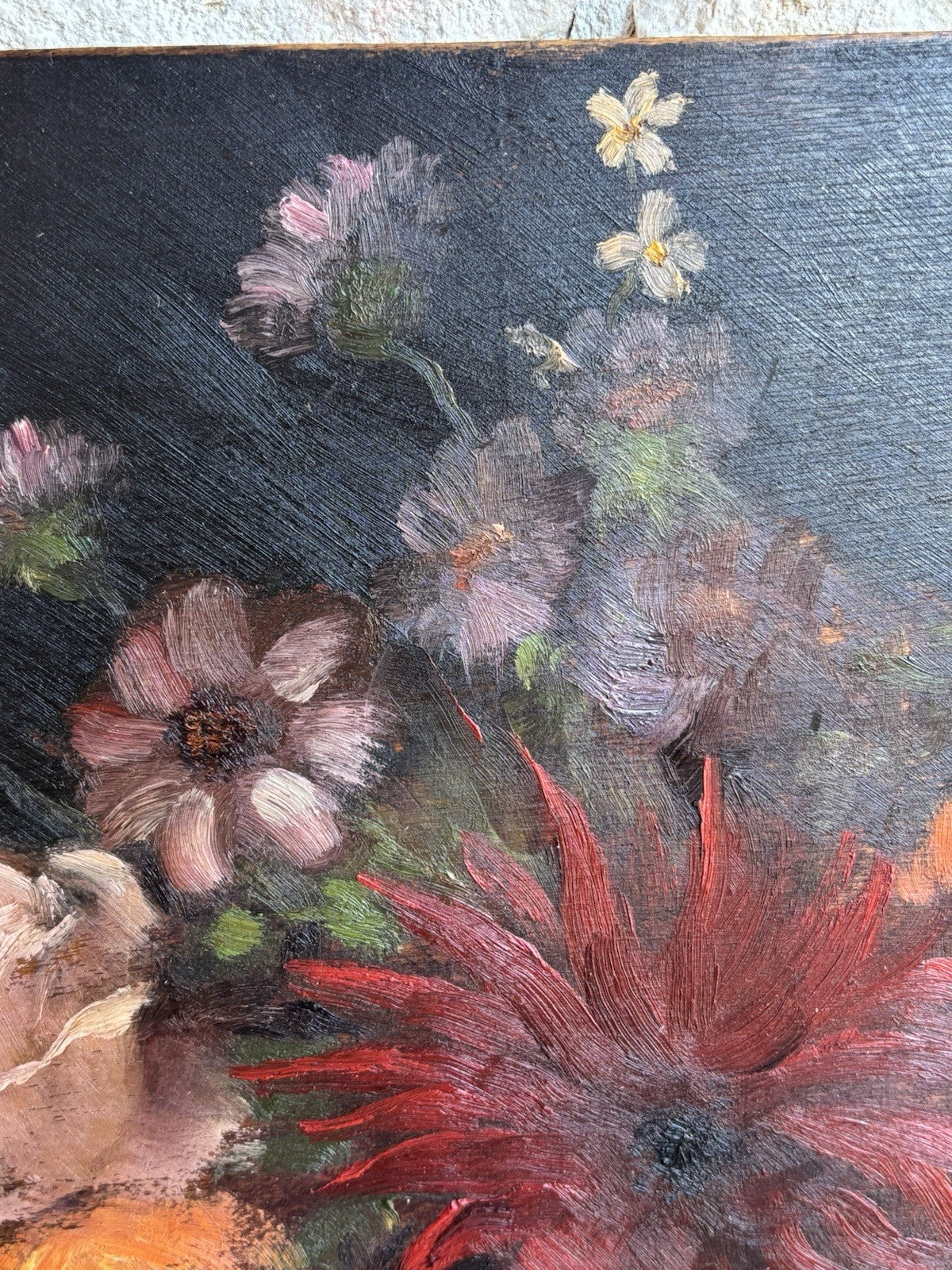 Quadro -Vaso Con Fiori- Augusto Cassandro dipinto a olio su tavoletta