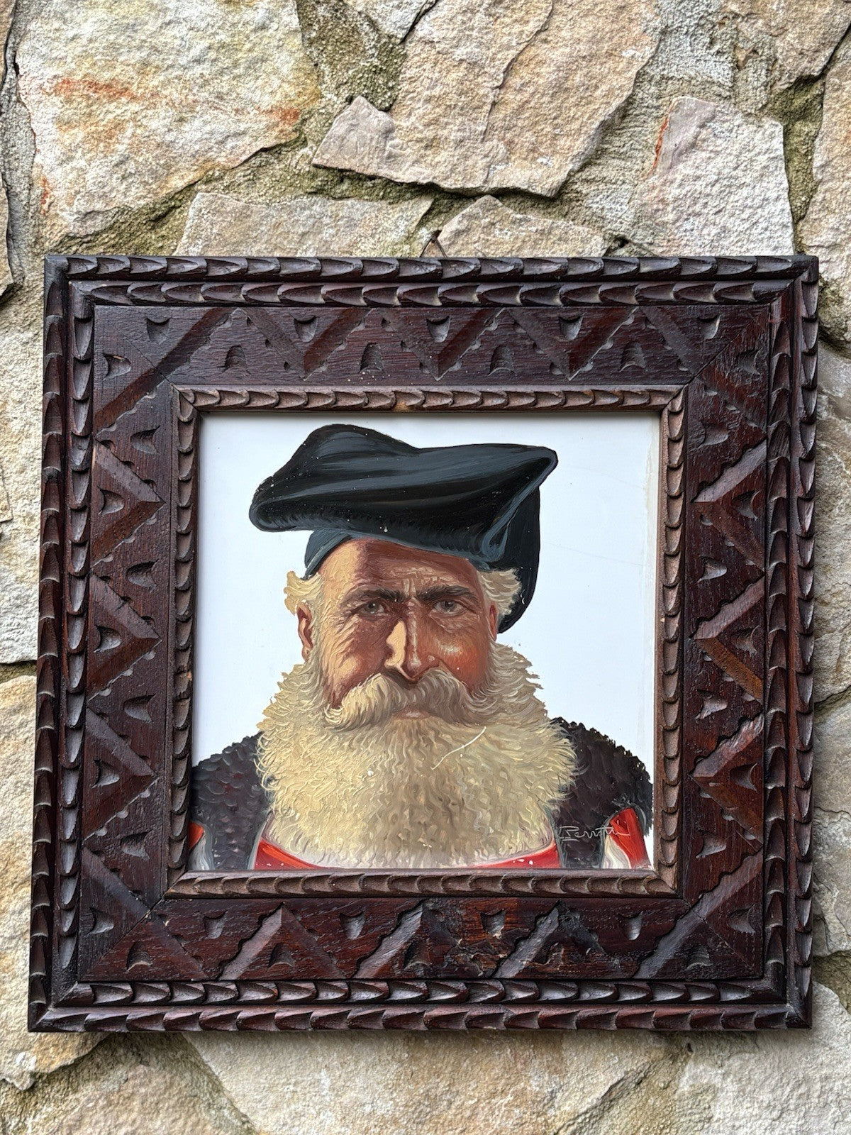 Coppia Di Quadri Dipinti Sardi Su Mattonella, Ennio Perrotti (1903-1987)