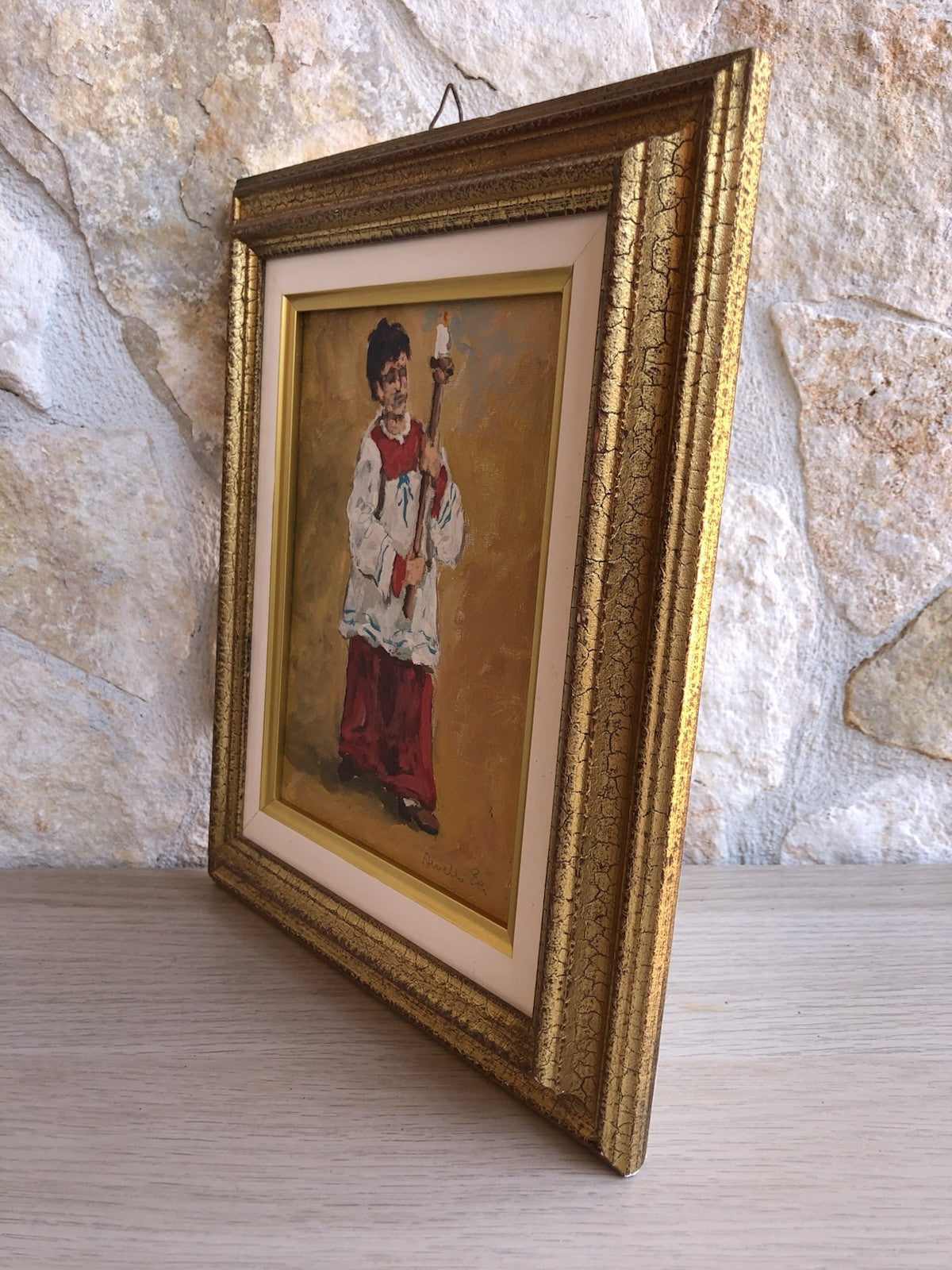 Quadro -Chierichetto- dipinto a olio