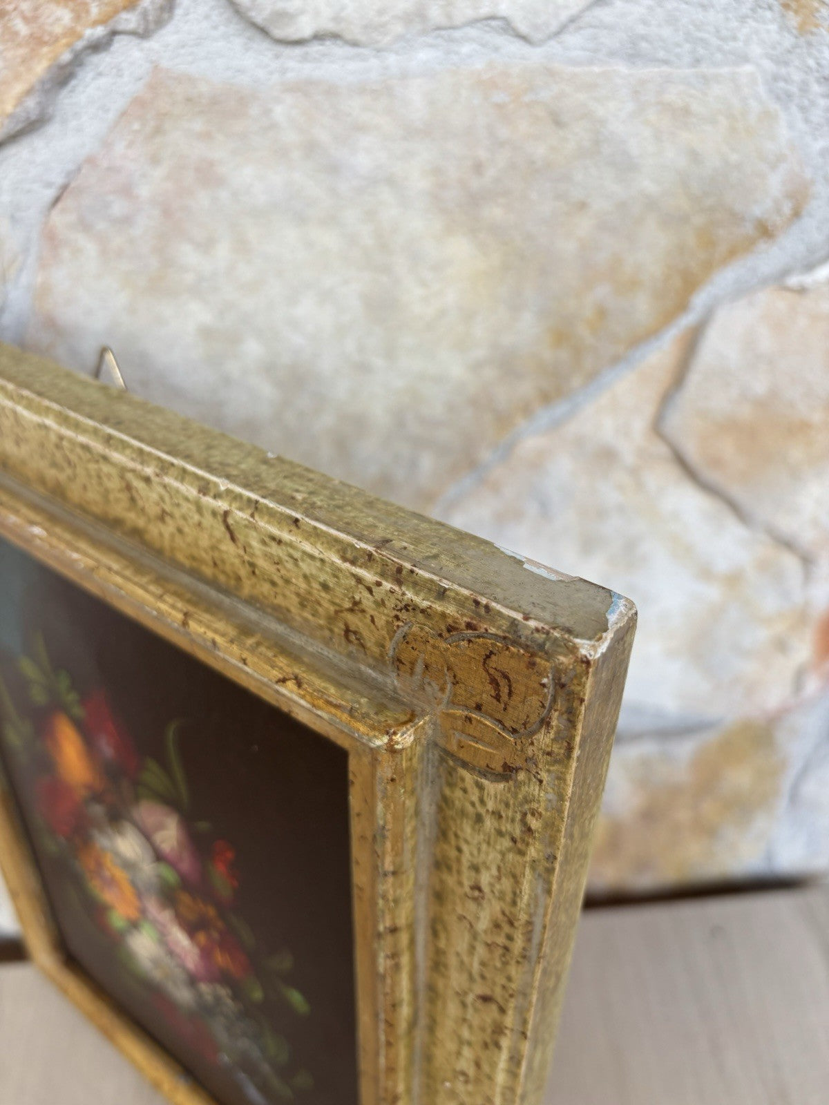 Quadro vintage -Fiori- dipinto a olio