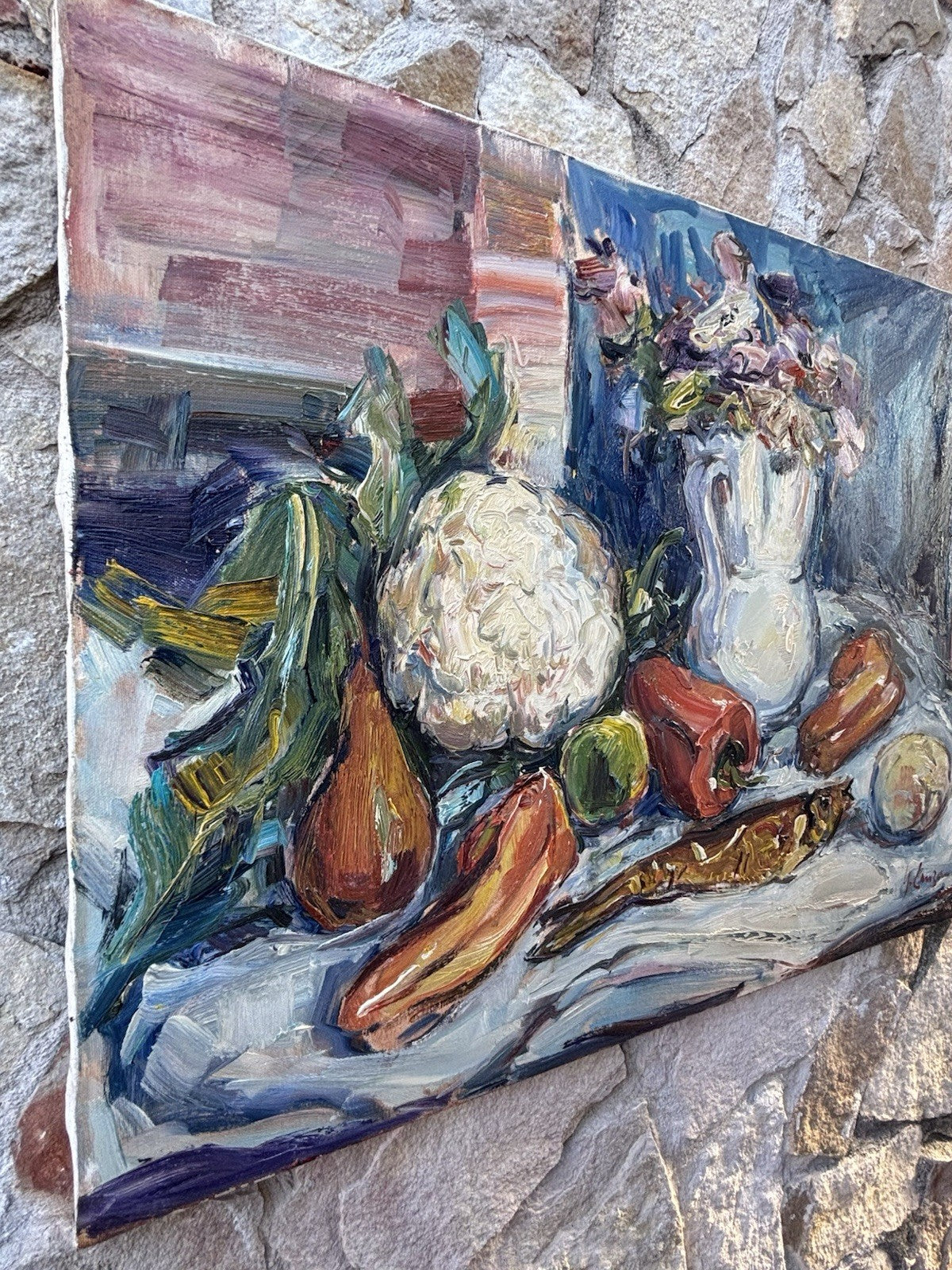 Quadro -Natura Morta- Nicola Canzanella dipinto a olio su tela